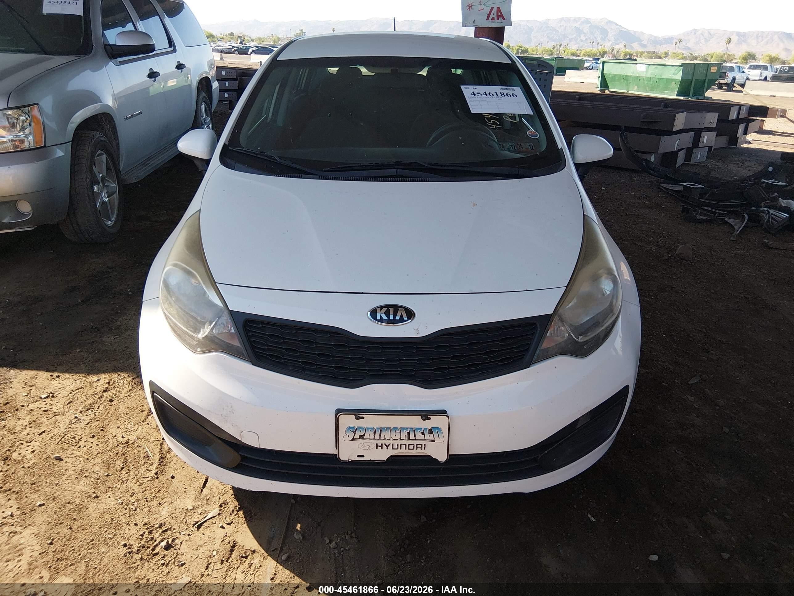 2015 Kia Rio Lx White vin: KNADM4A31F6462091