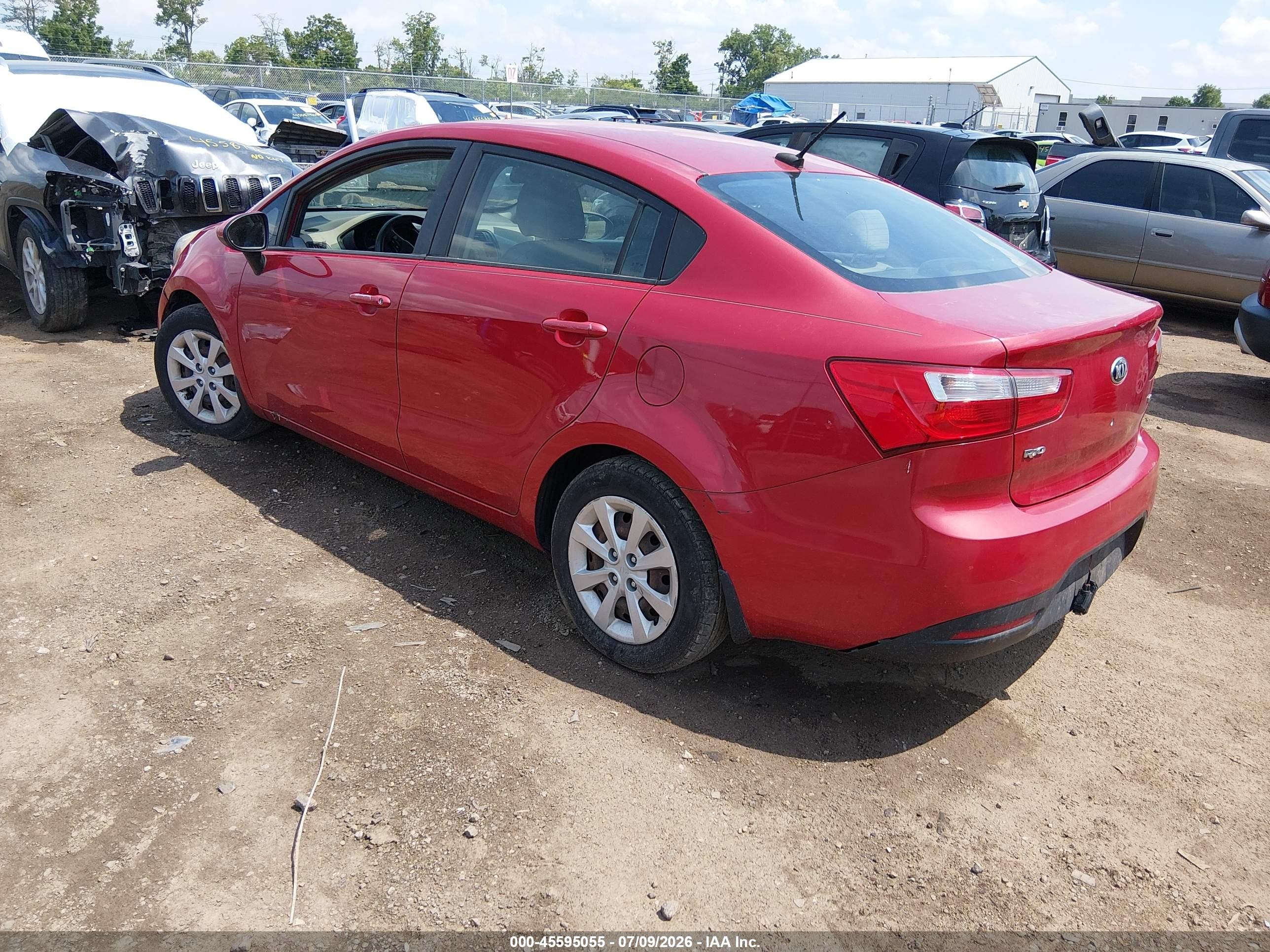 2015 Kia Rio Lx Red vin: KNADM4A31F6462124