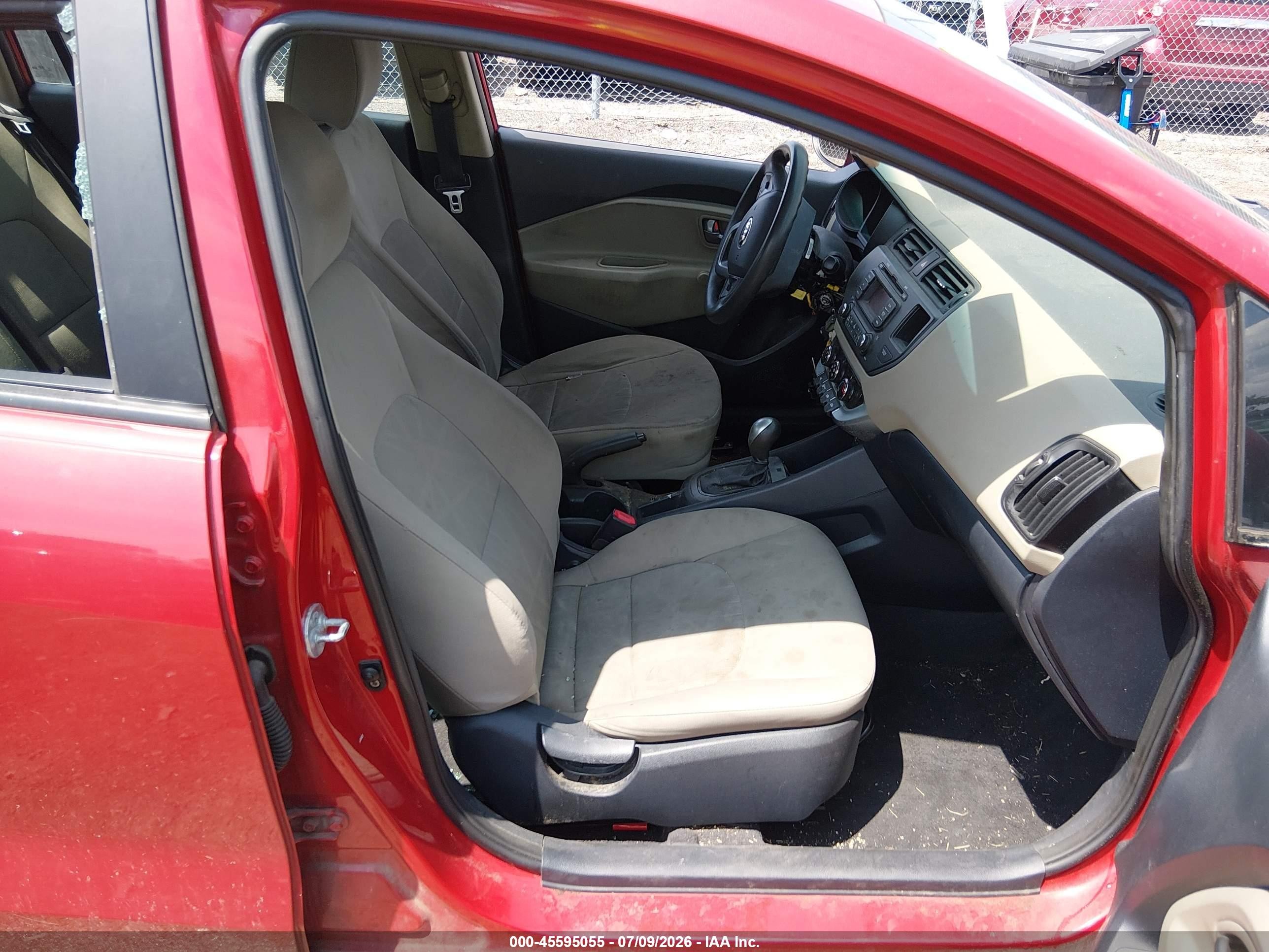 2015 Kia Rio Lx Red vin: KNADM4A31F6462124