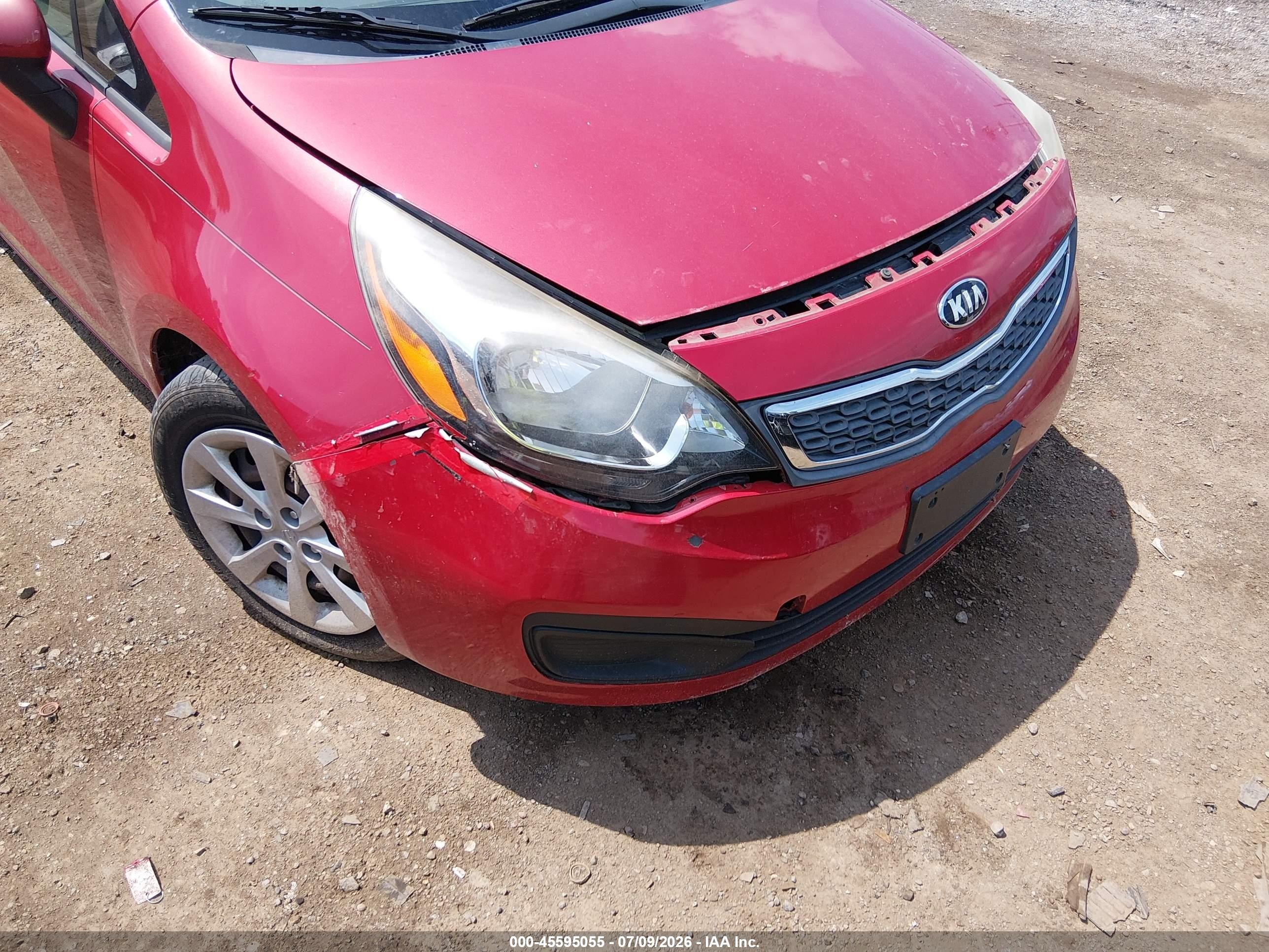 2015 Kia Rio Lx Red vin: KNADM4A31F6462124