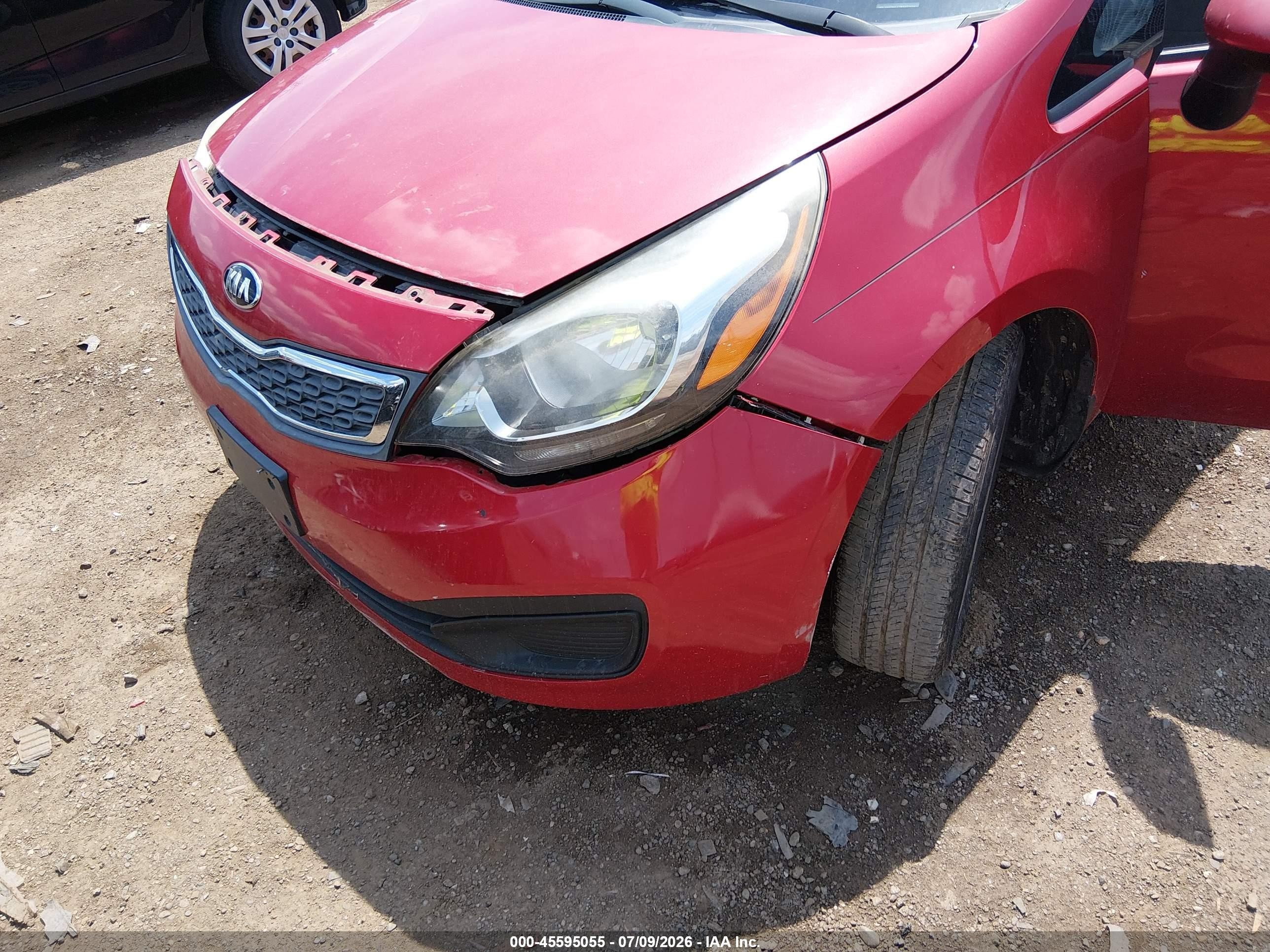 2015 Kia Rio Lx Red vin: KNADM4A31F6462124