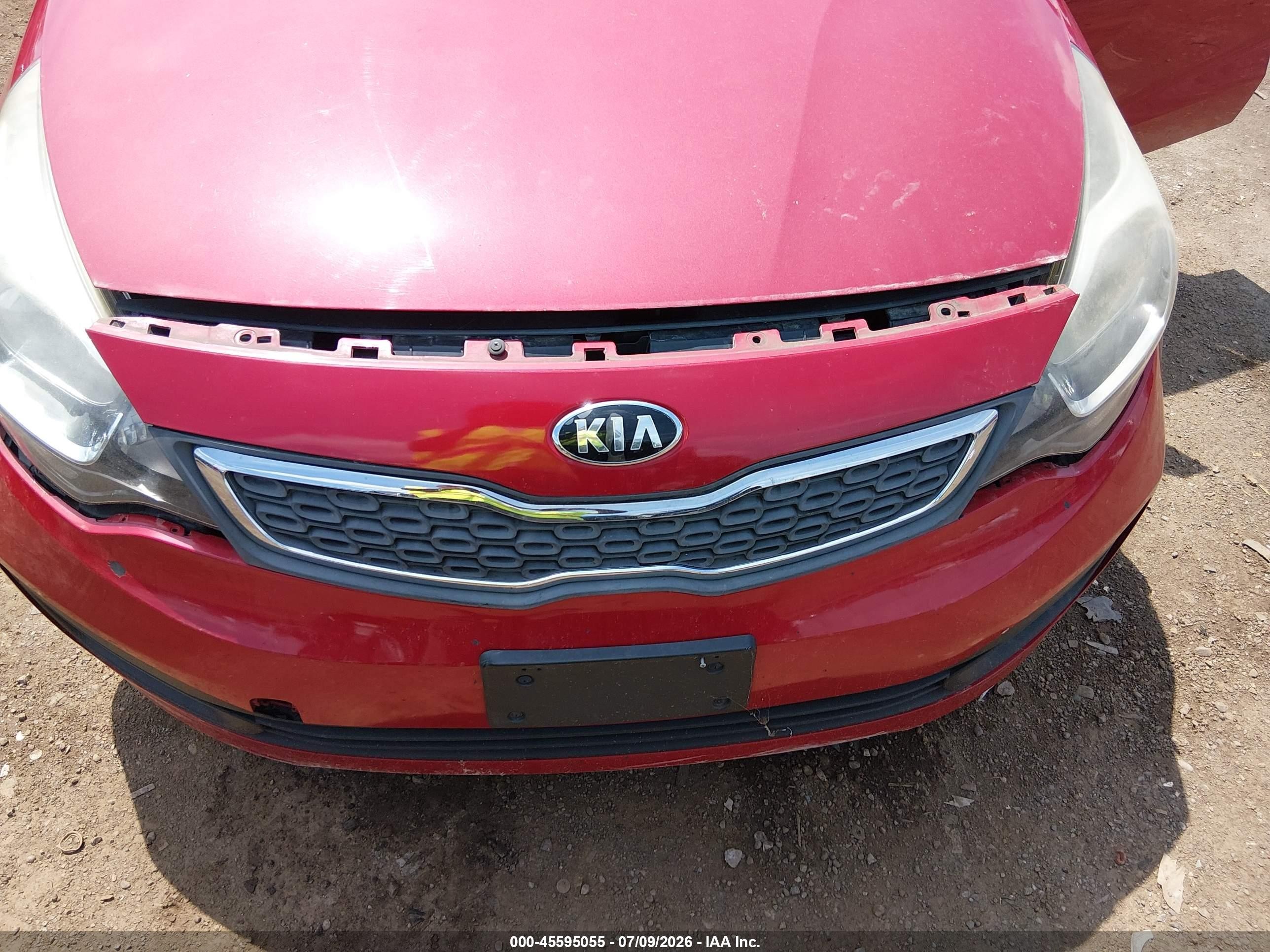 2015 Kia Rio Lx Red vin: KNADM4A31F6462124