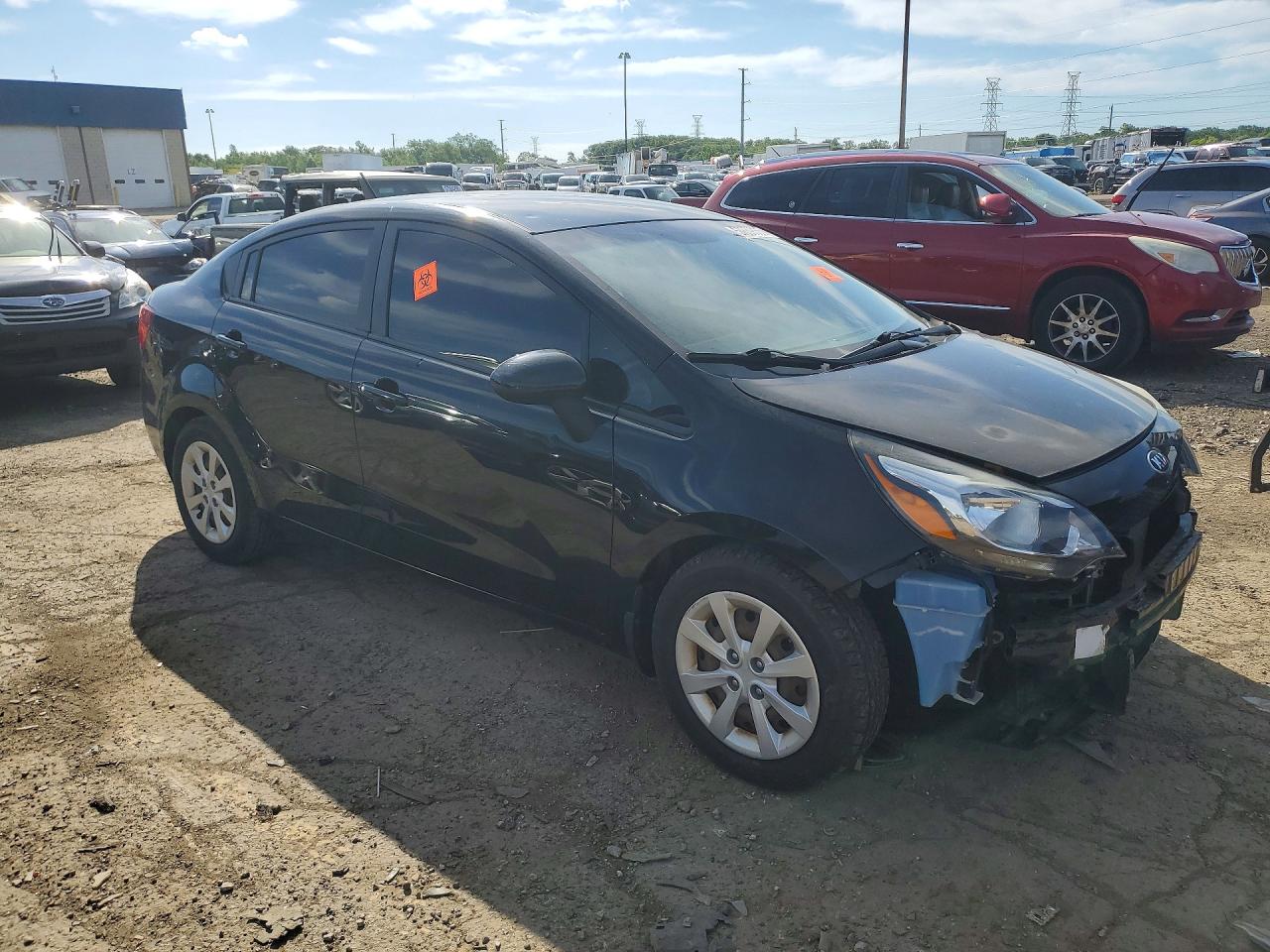 2015 Kia Rio Lx Black vin: KNADM4A31F6503304