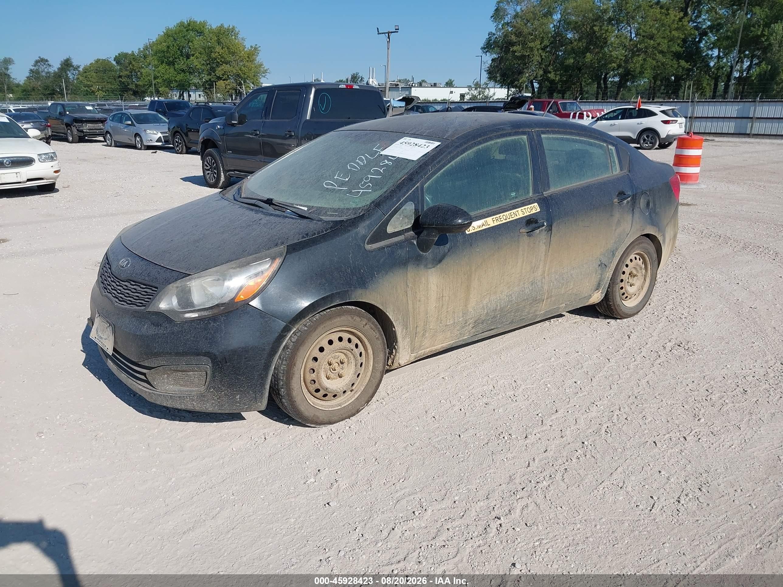 2015 Kia Rio Lx Black vin: KNADM4A31F6505943