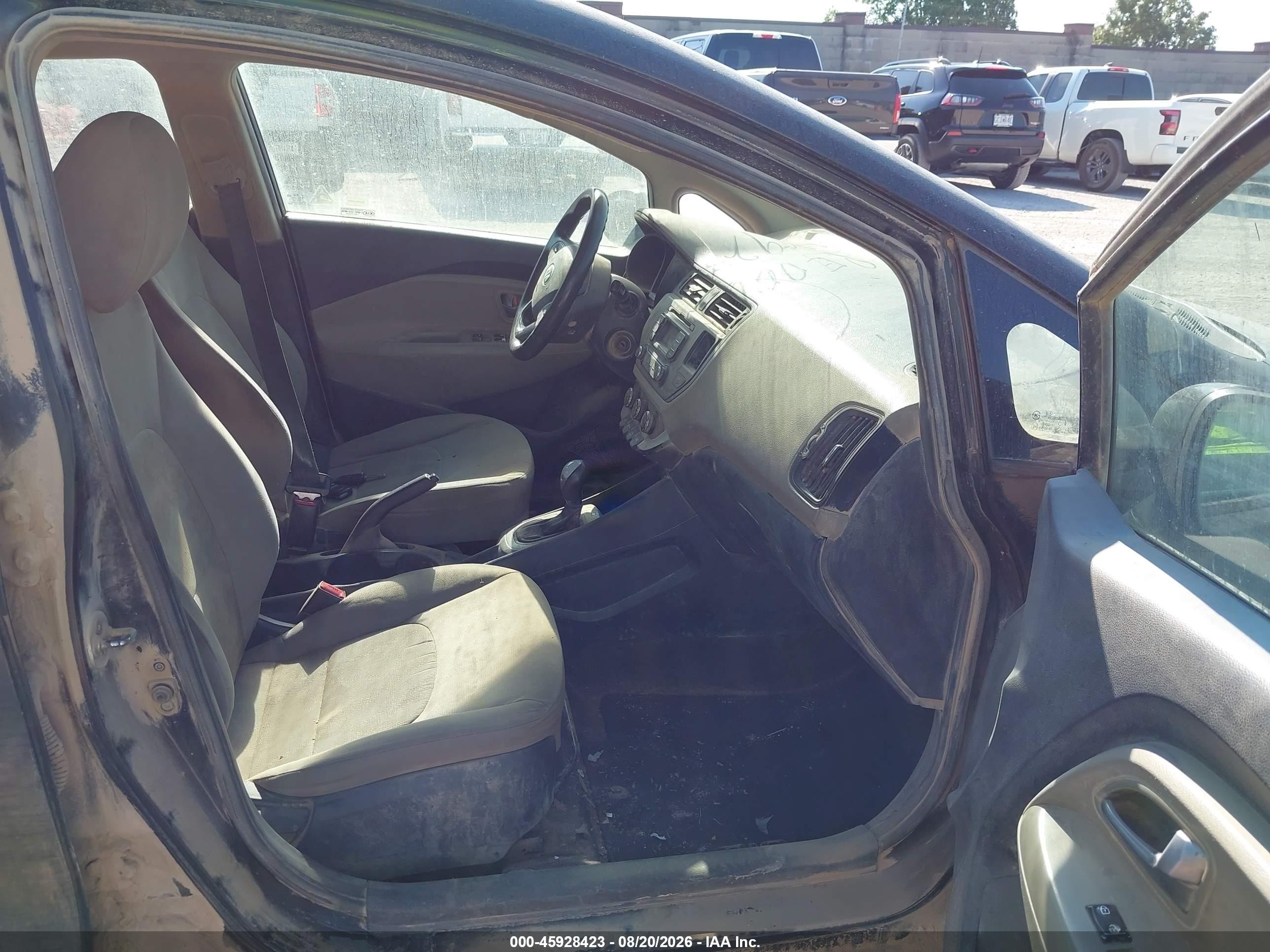 2015 Kia Rio Lx Black vin: KNADM4A31F6505943