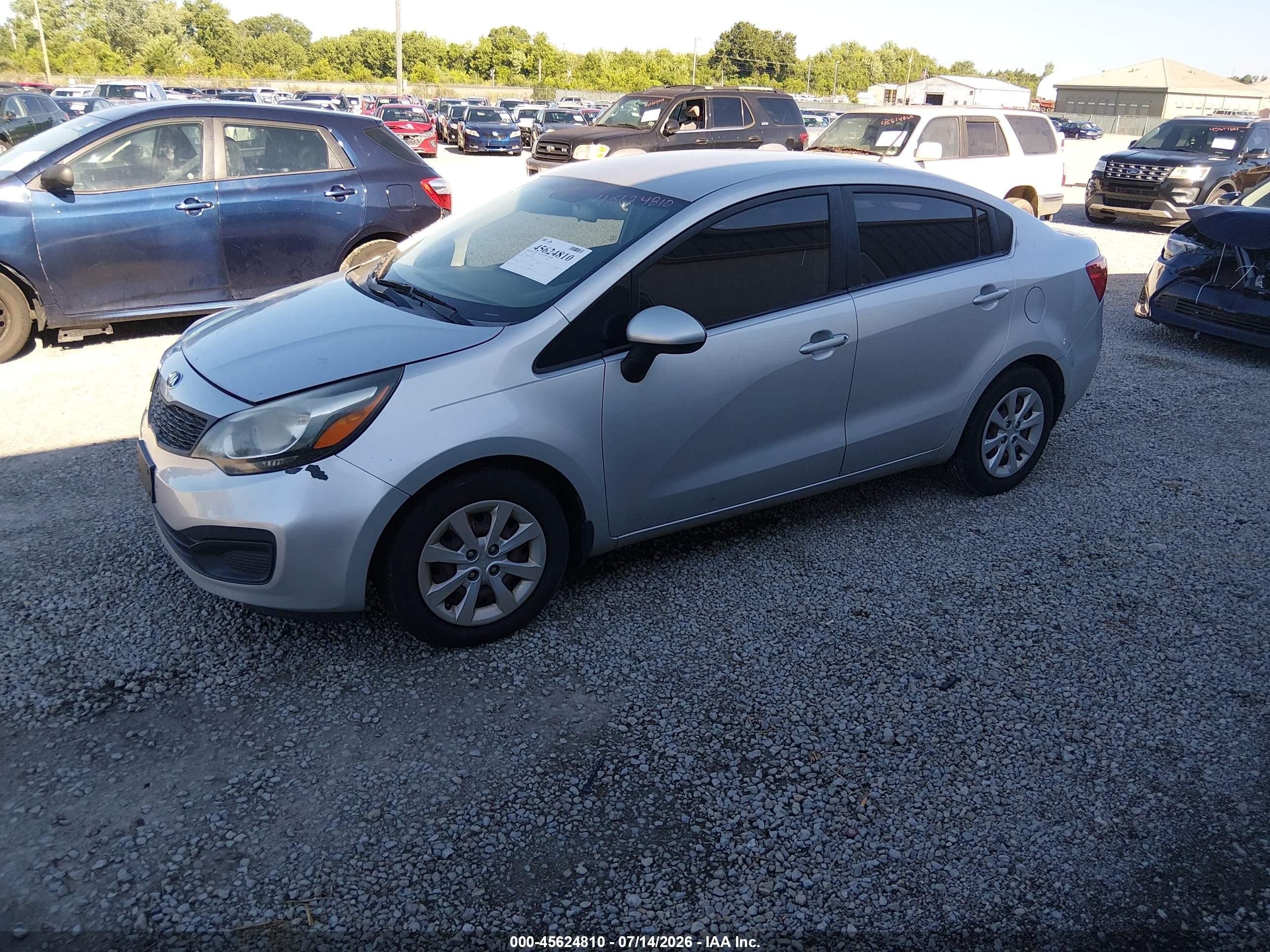 2015 Kia Rio Lx Silver vin: KNADM4A31F6529370