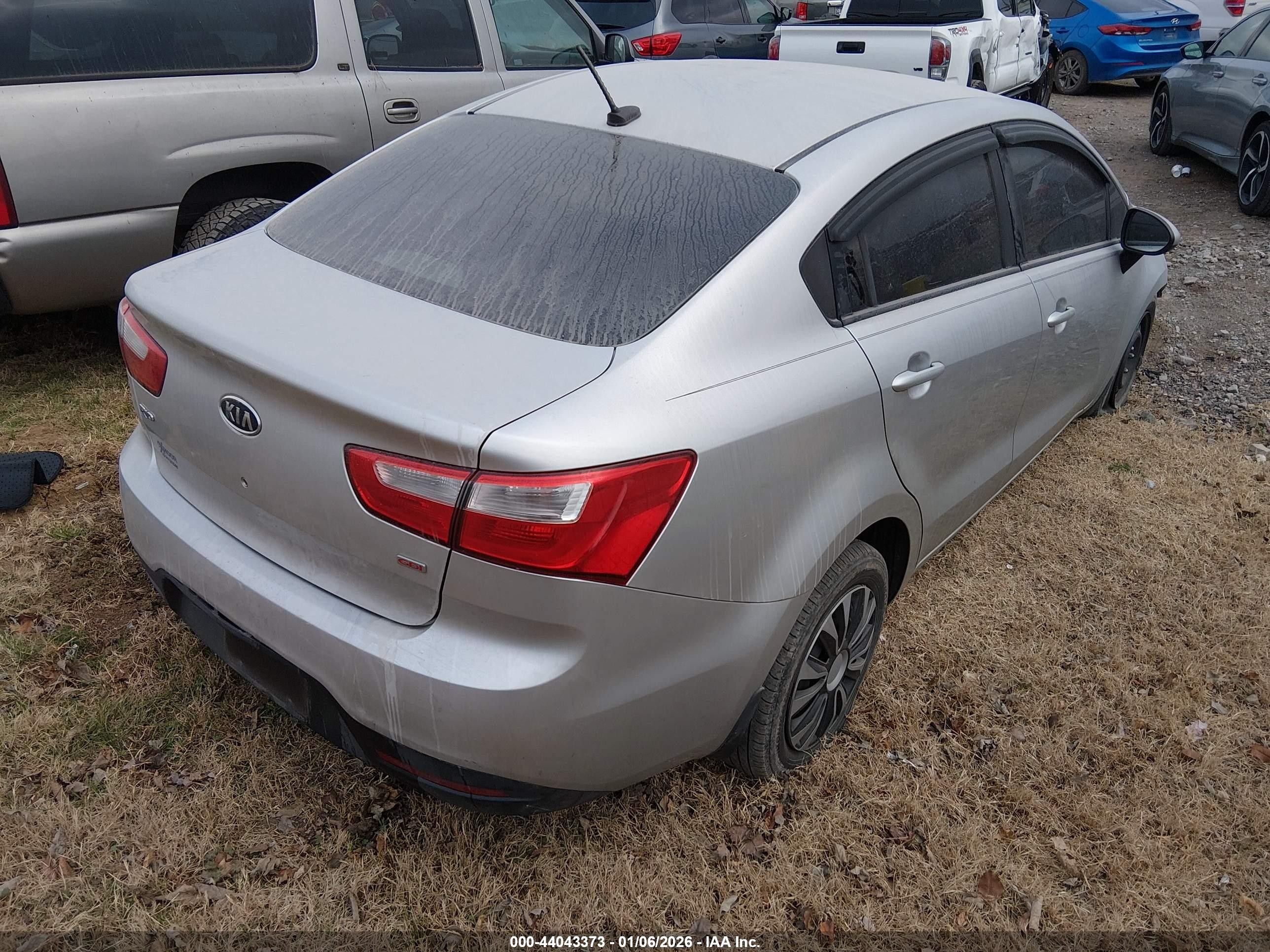 2012 Kia Rio Lx Silver vin: KNADM4A32C6052248