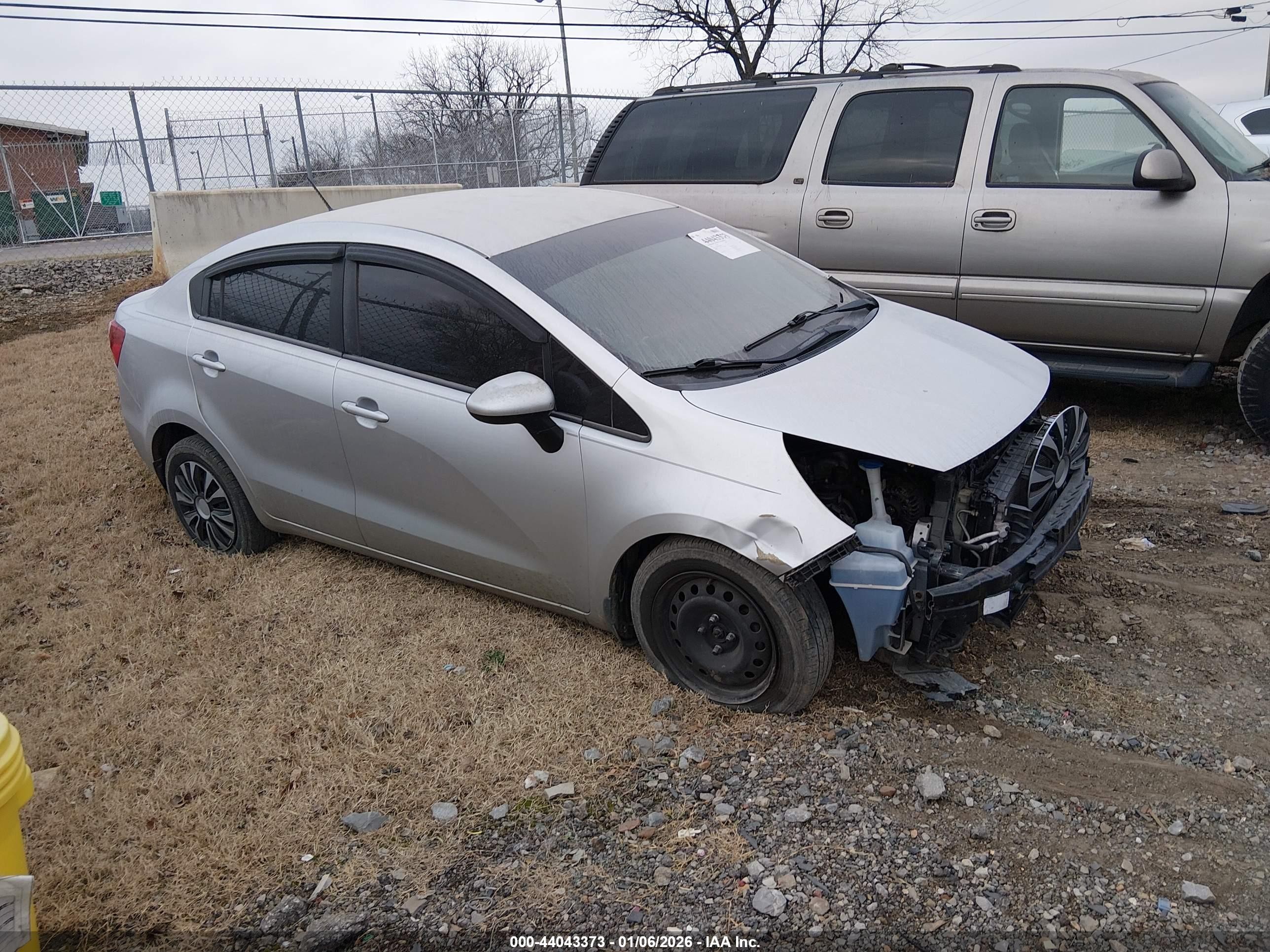 2012 Kia Rio Lx Silver vin: KNADM4A32C6052248