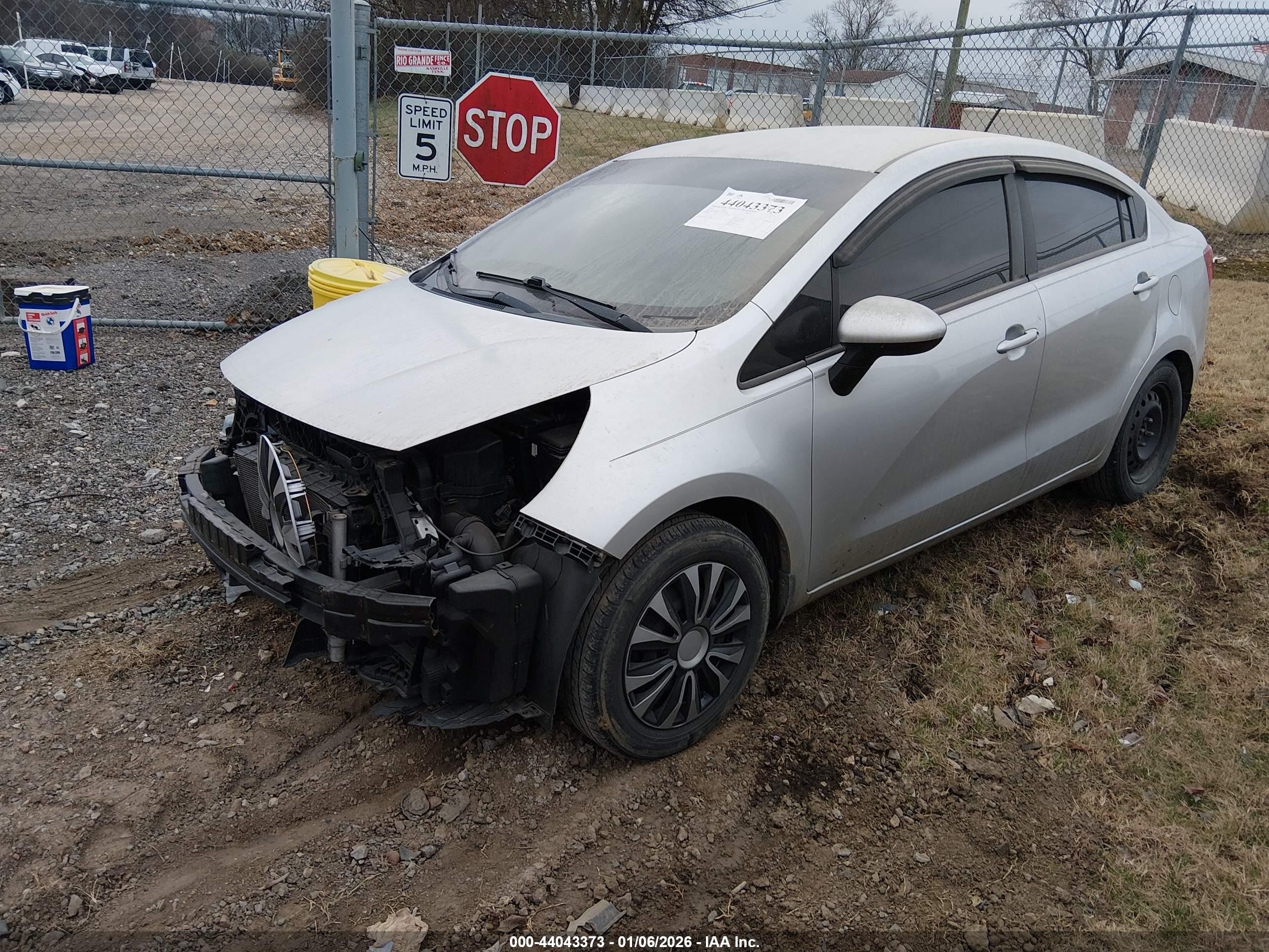 2012 Kia Rio Lx Silver vin: KNADM4A32C6052248