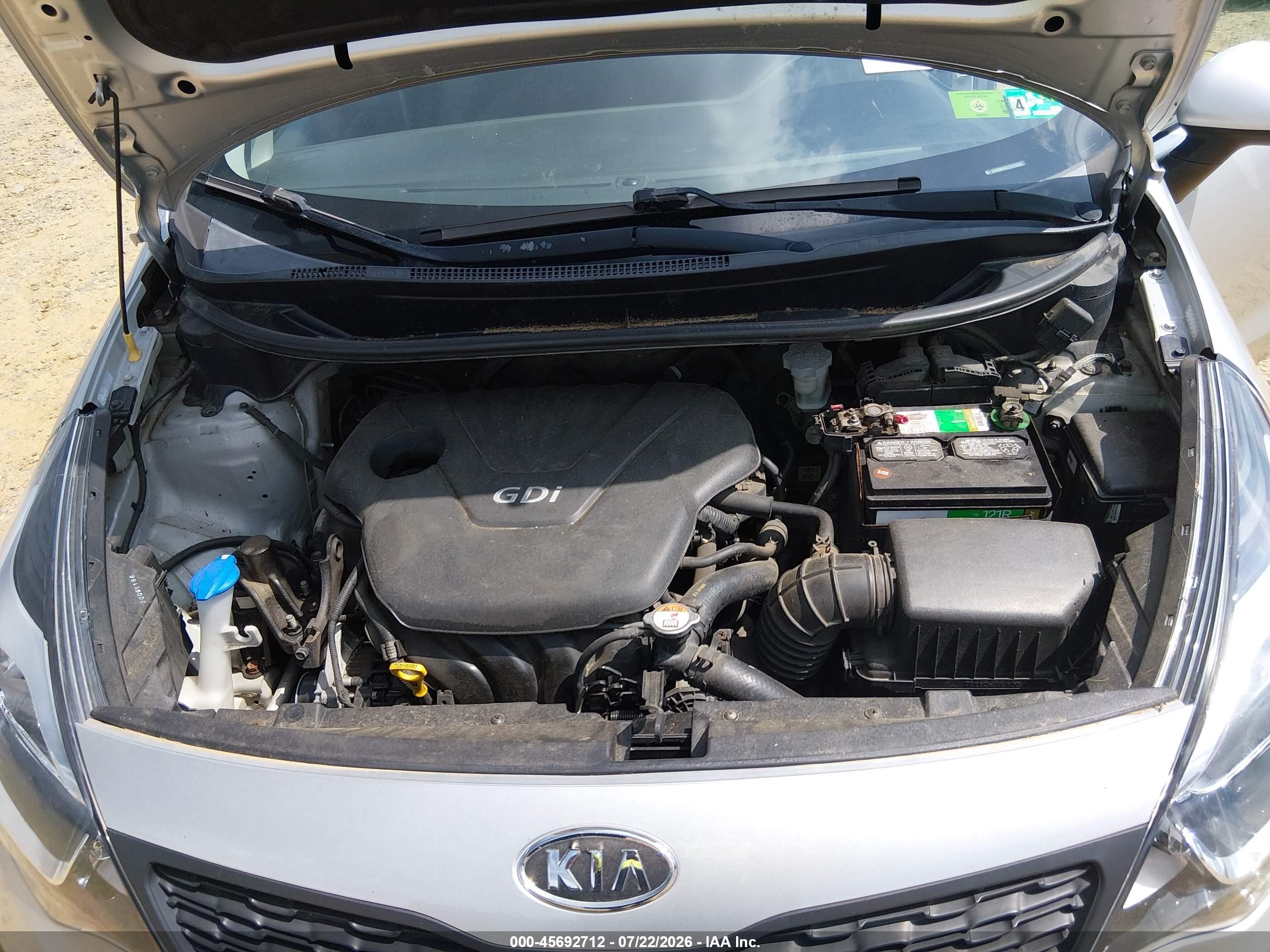 2012 Kia Rio Lx Silver vin: KNADM4A32C6058325