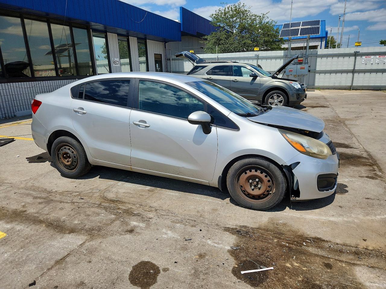 2012 Kia Rio Lx Silver vin: KNADM4A32C6085010