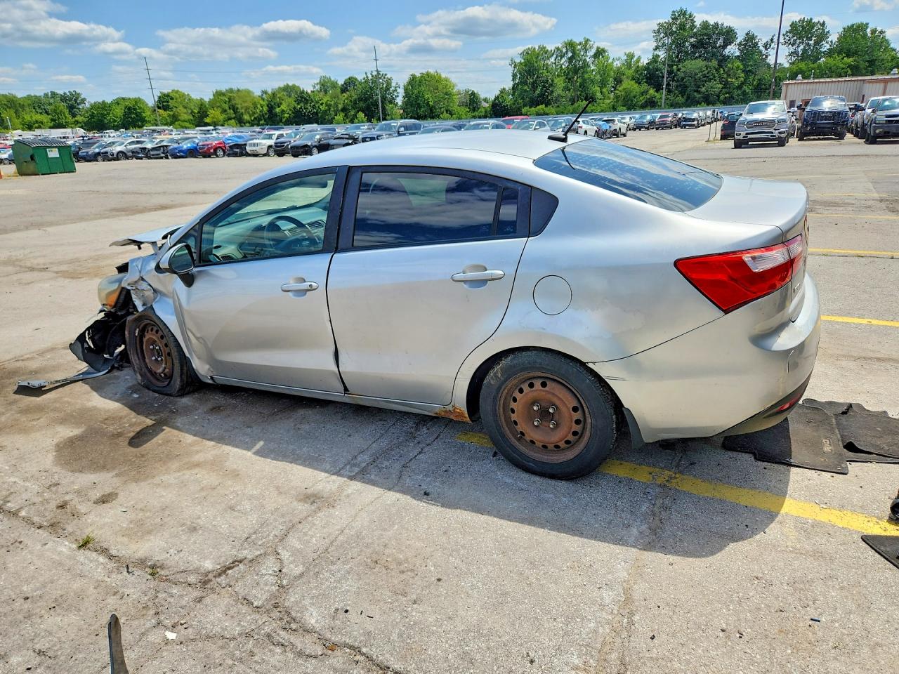 2012 Kia Rio Lx Silver vin: KNADM4A32C6085010