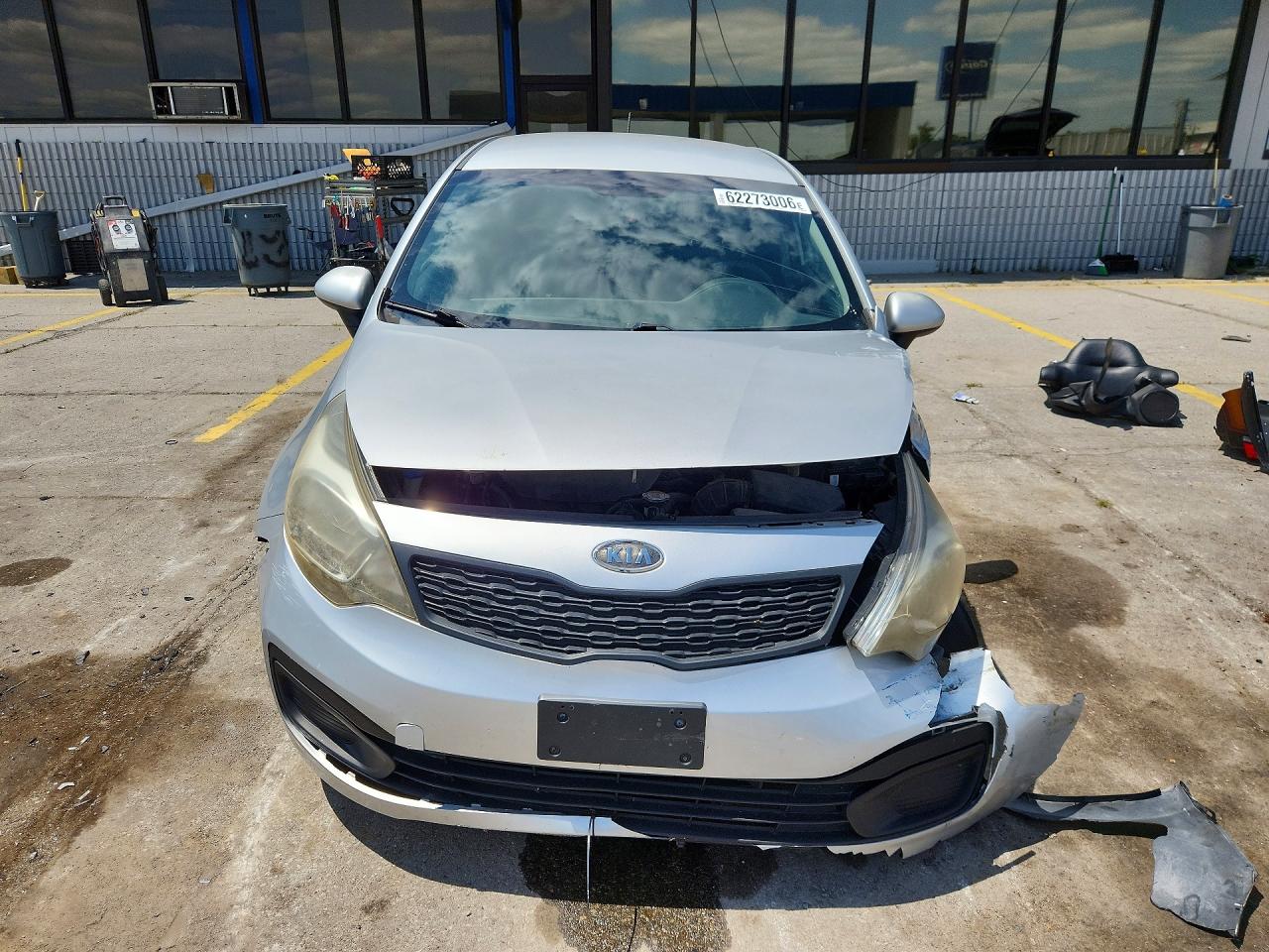 2012 Kia Rio Lx Silver vin: KNADM4A32C6085010