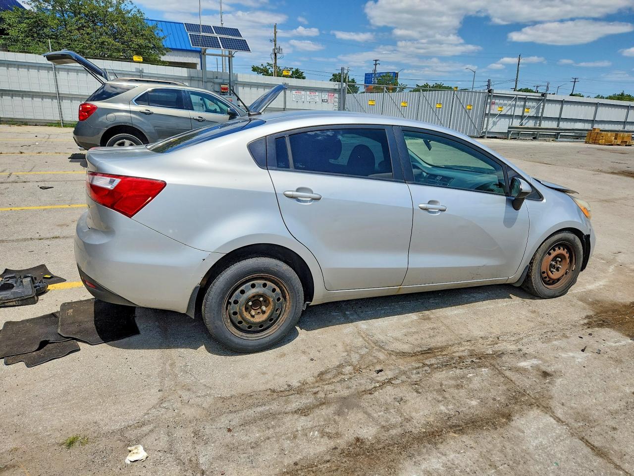 2012 Kia Rio Lx Silver vin: KNADM4A32C6085010