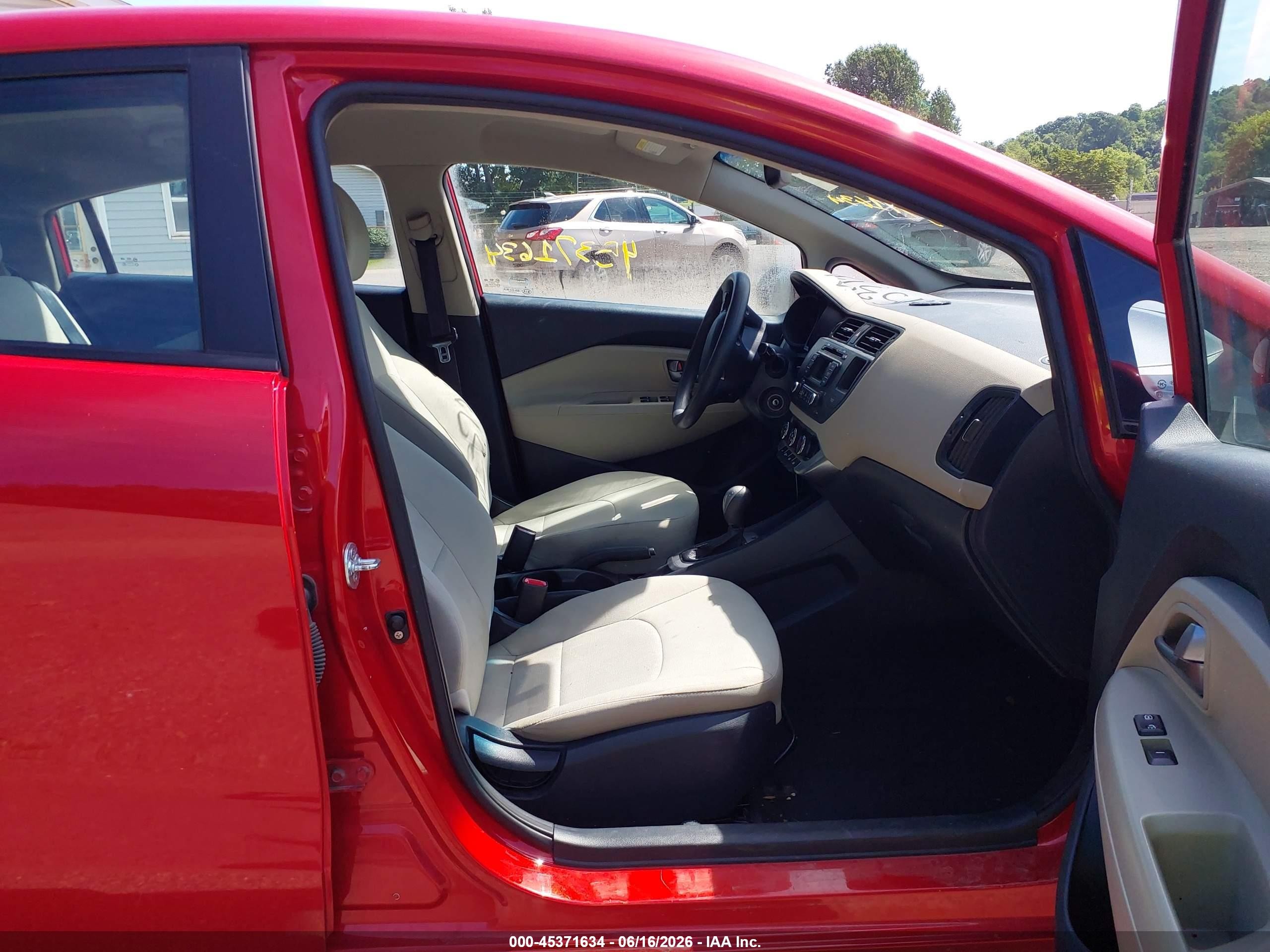 2013 Kia Rio Lx Red vin: KNADM4A32D6124261
