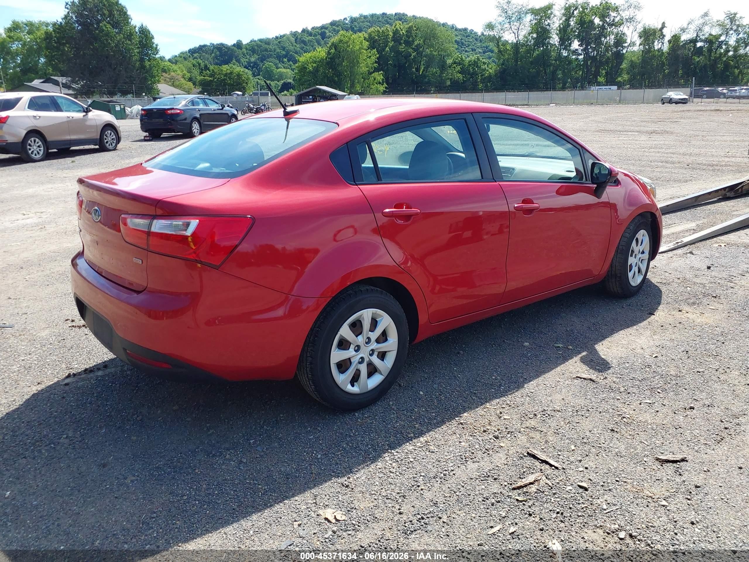 2013 Kia Rio Lx Red vin: KNADM4A32D6124261