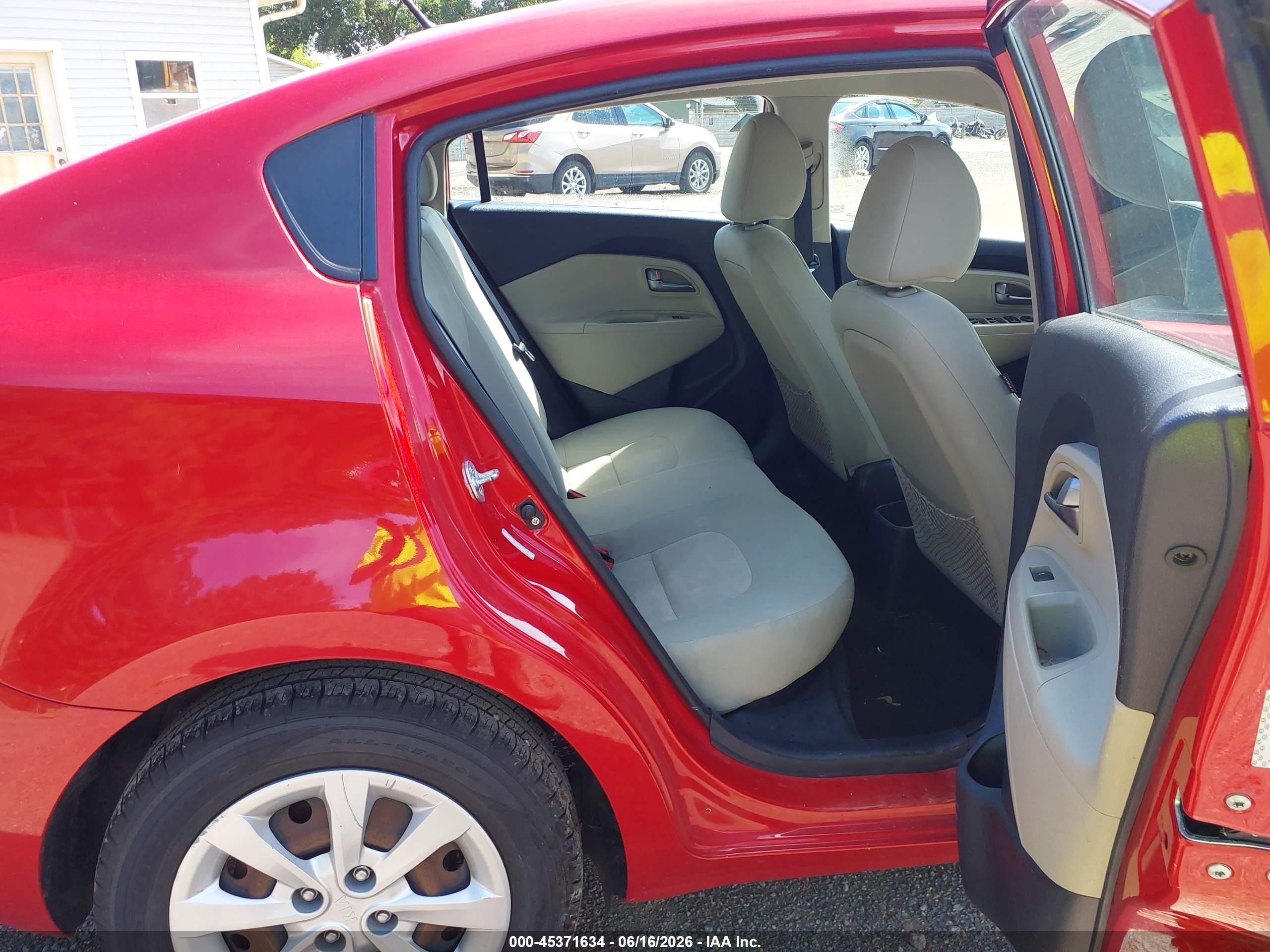 2013 Kia Rio Lx Red vin: KNADM4A32D6124261