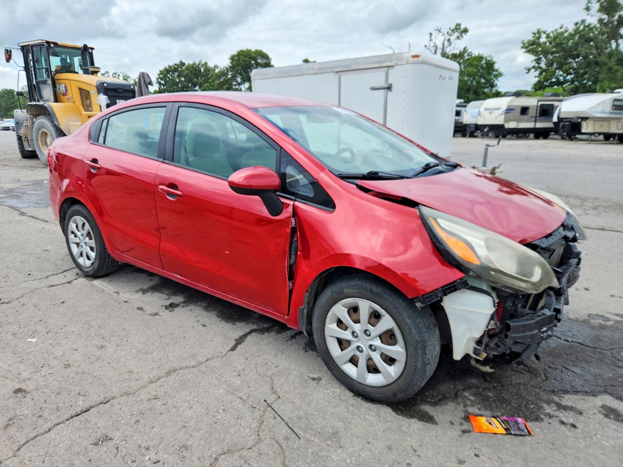 2013 Kia Rio Lx Red vin: KNADM4A32D6125829