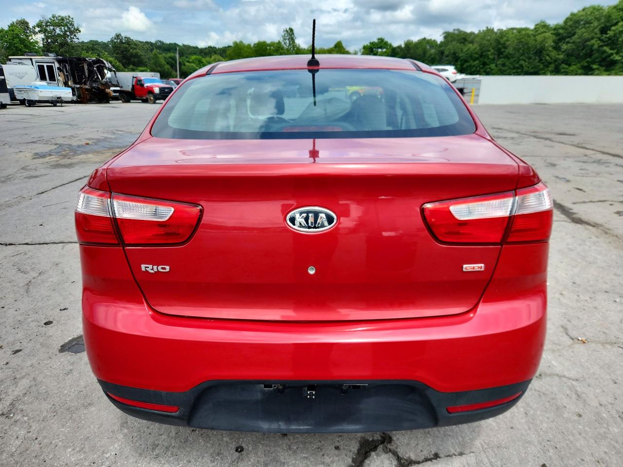 2013 Kia Rio Lx Red vin: KNADM4A32D6125829