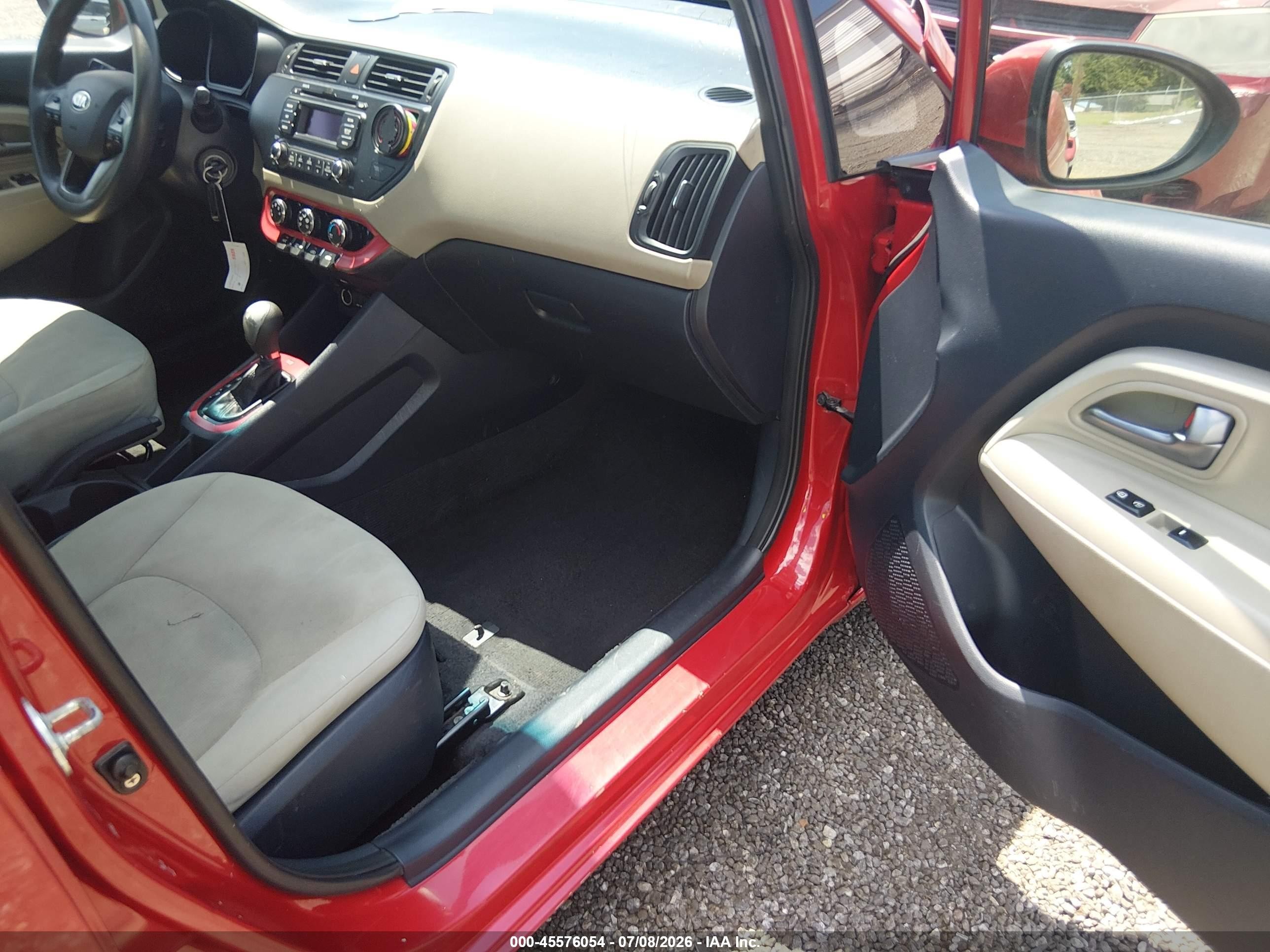 2013 Kia Rio Lx Red vin: KNADM4A32D6134286