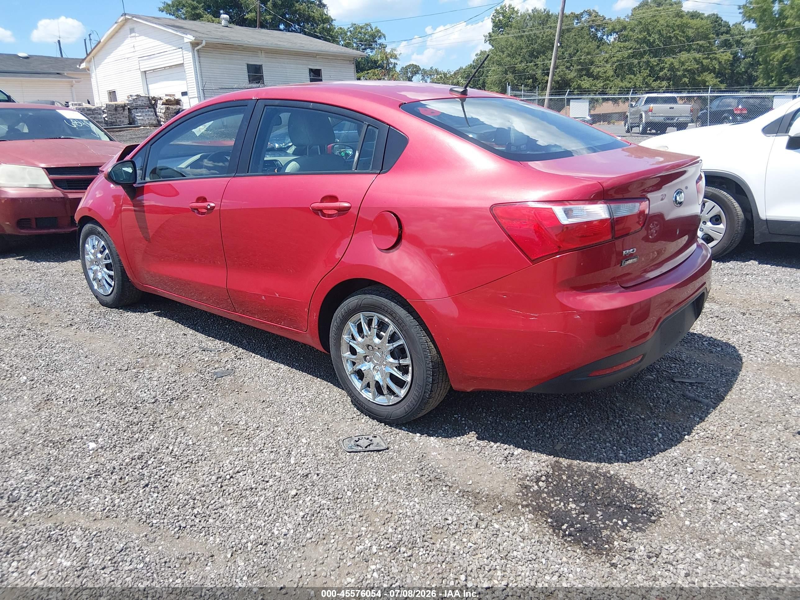 2013 Kia Rio Lx Red vin: KNADM4A32D6134286