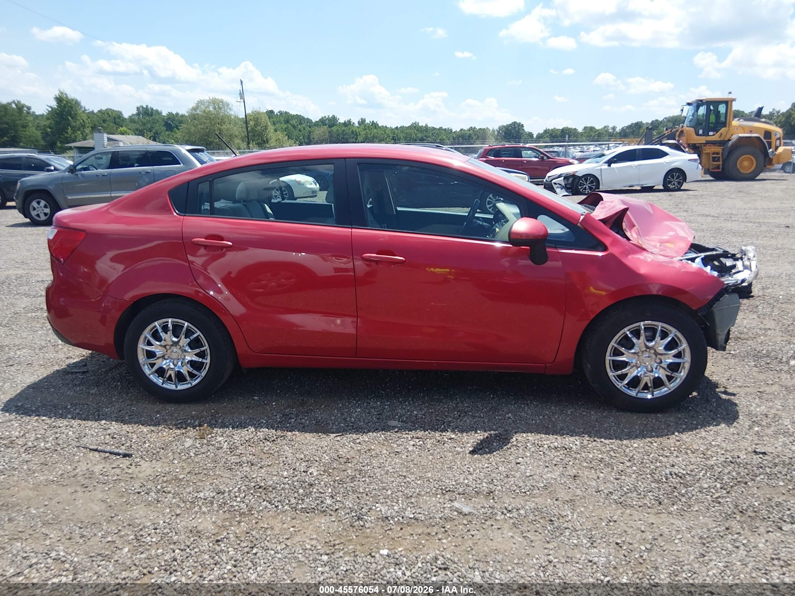2013 Kia Rio Lx Red vin: KNADM4A32D6134286
