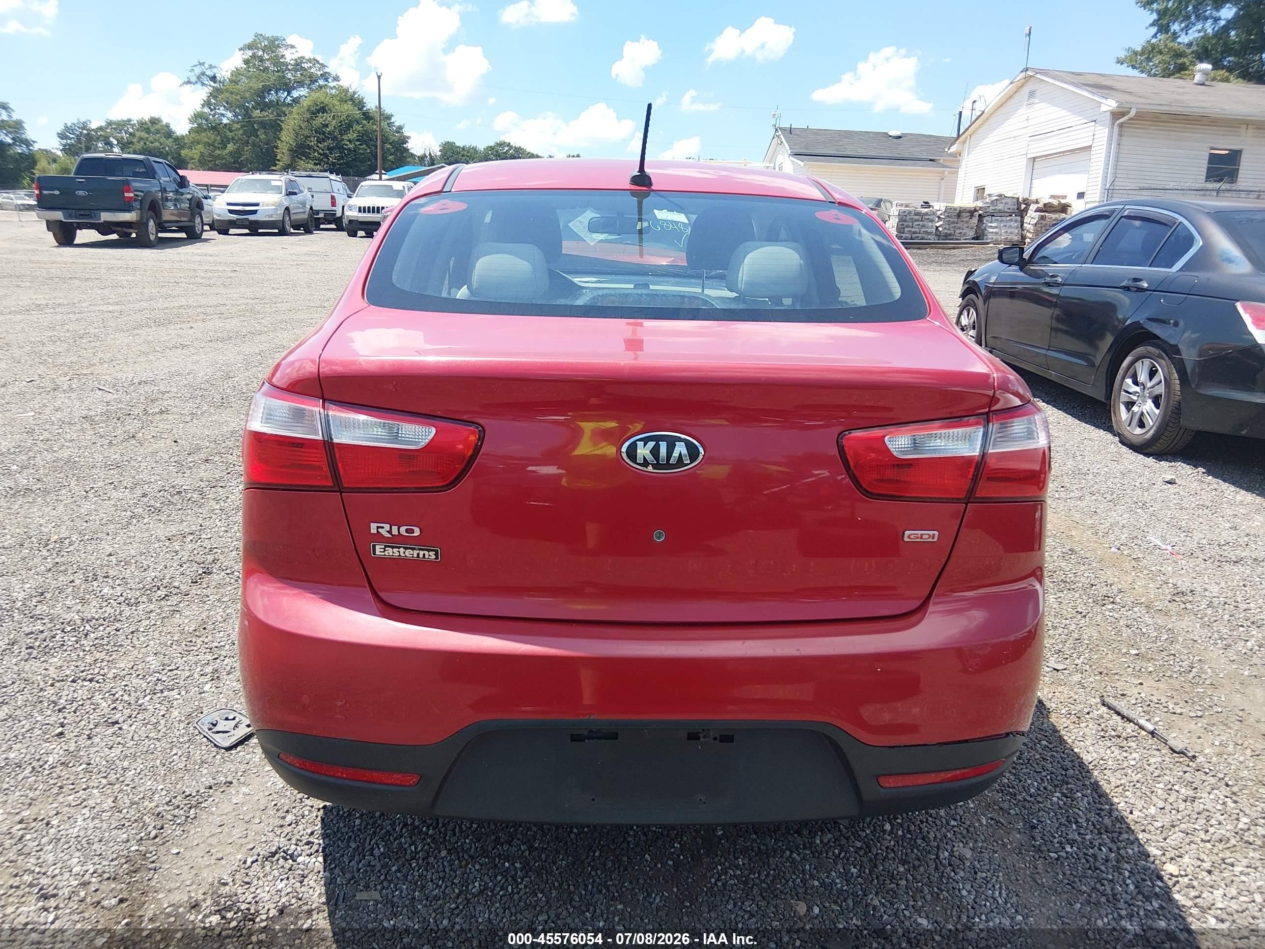 2013 Kia Rio Lx Red vin: KNADM4A32D6134286