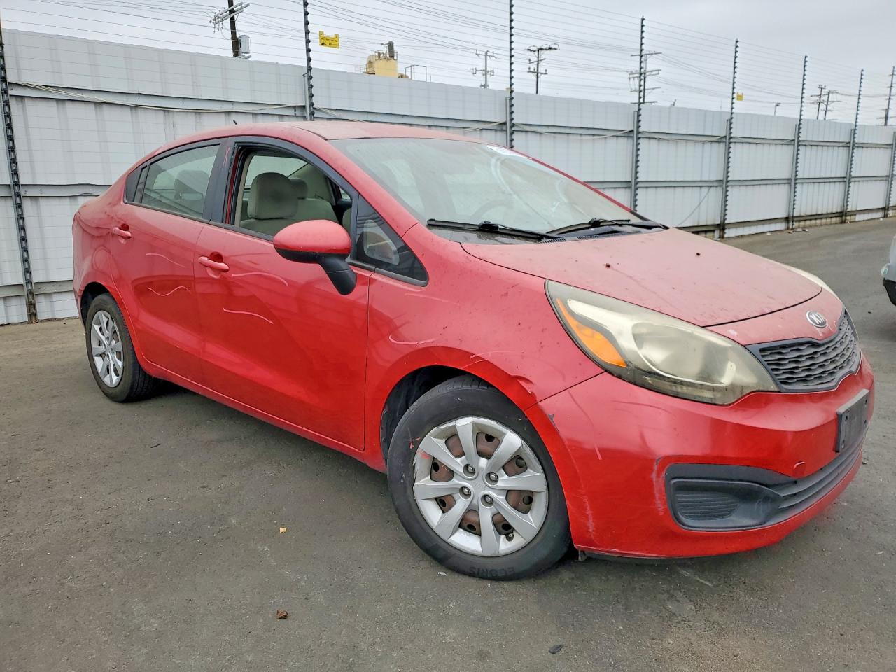 2013 Kia Rio Lx Red vin: KNADM4A32D6262706