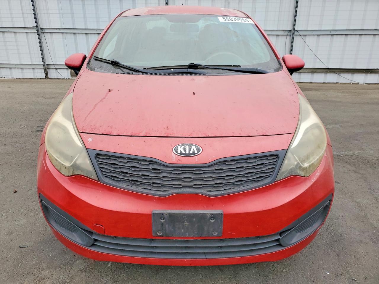 2013 Kia Rio Lx Red vin: KNADM4A32D6262706