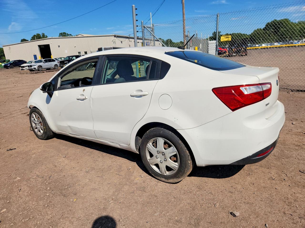 2013 Kia Rio Lx White vin: KNADM4A32D6276721