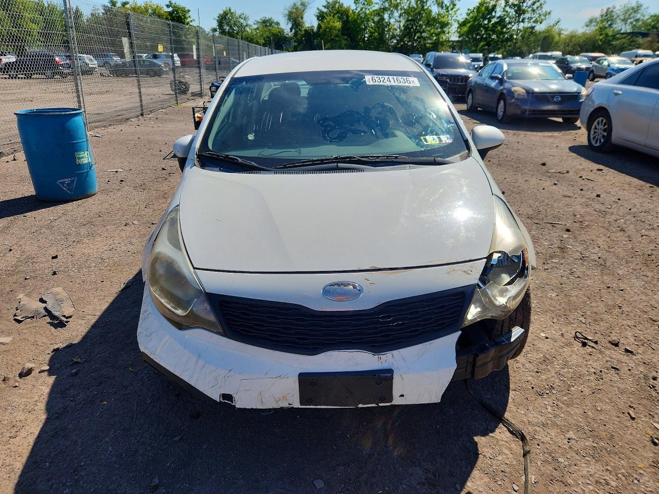 2013 Kia Rio Lx White vin: KNADM4A32D6276721