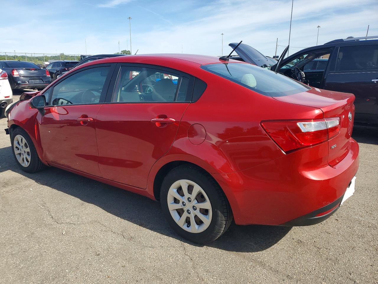 2013 Kia Rio Lx Red vin: KNADM4A32D6277464