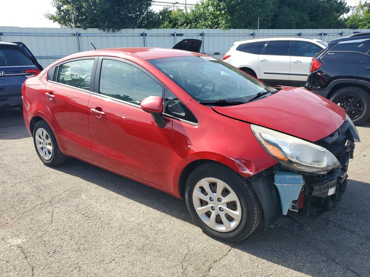 2013 Kia Rio Lx Red vin: KNADM4A32D6277464