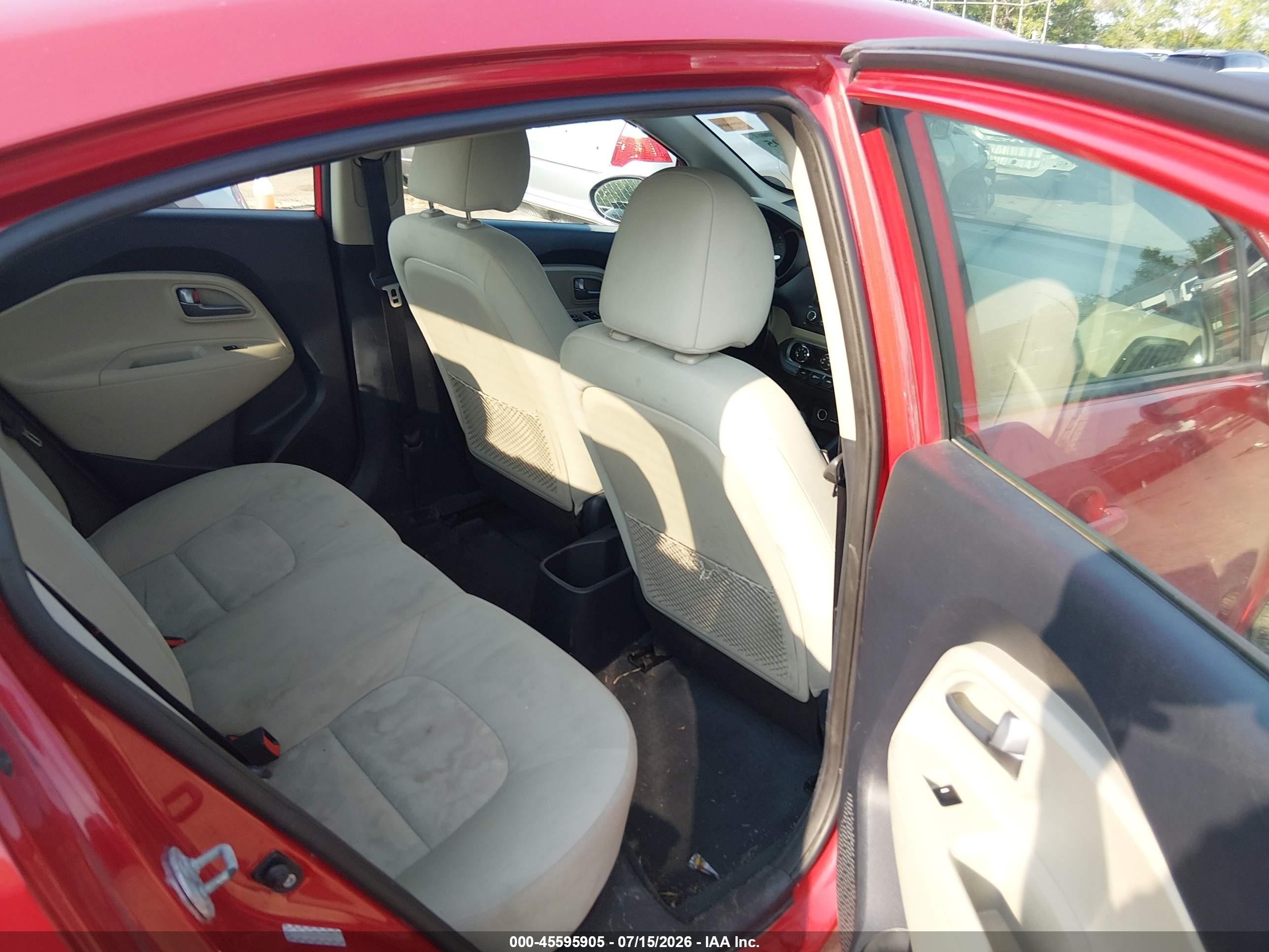 2013 Kia Rio Lx Red vin: KNADM4A32D6282261