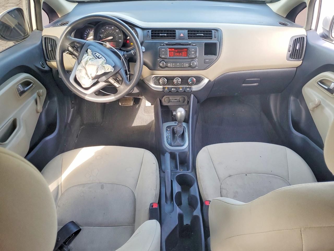 2013 Kia Rio Lx White vin: KNADM4A32D6291493