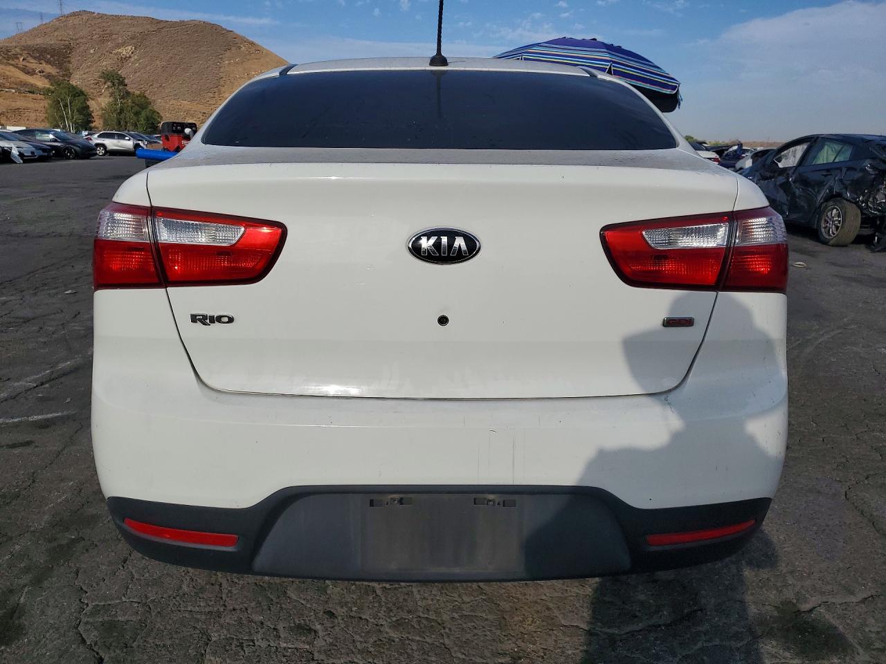 2013 Kia Rio Lx White vin: KNADM4A32D6291493