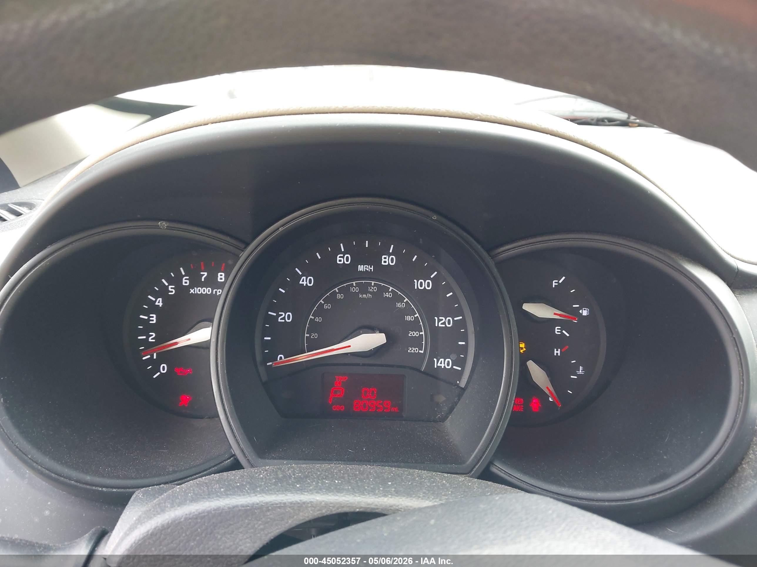 2014 Kia Rio Lx White vin: KNADM4A32E6354397