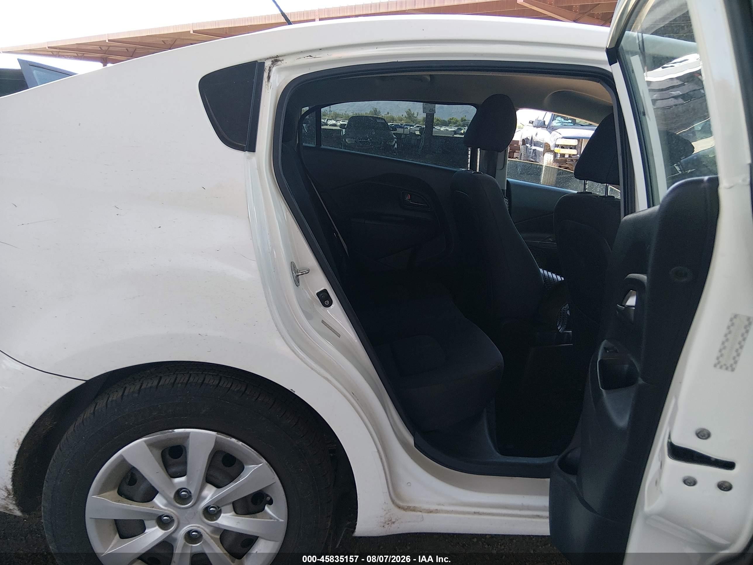 2014 Kia Rio Lx White vin: KNADM4A32E6375301