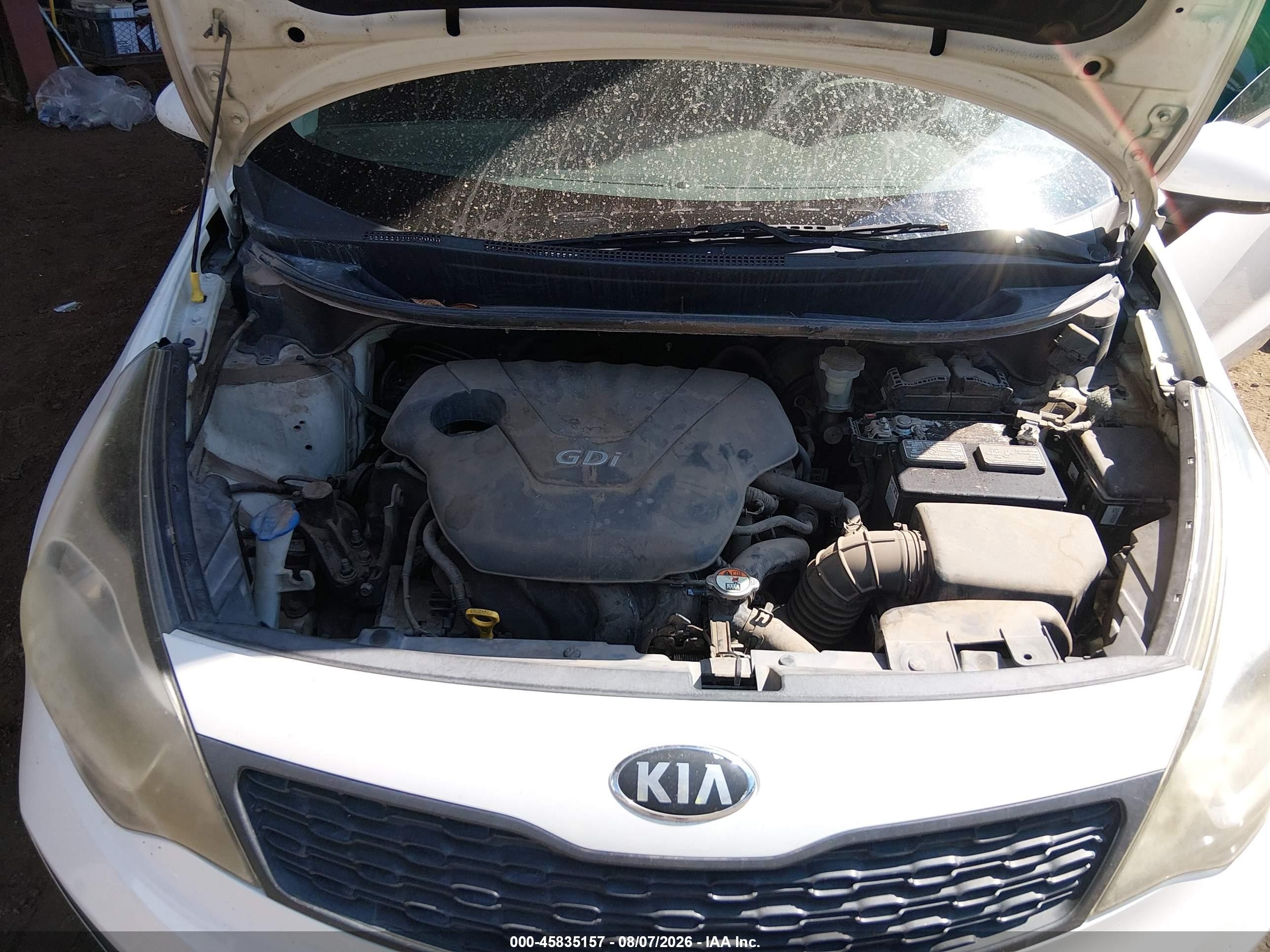 2014 Kia Rio Lx White vin: KNADM4A32E6375301