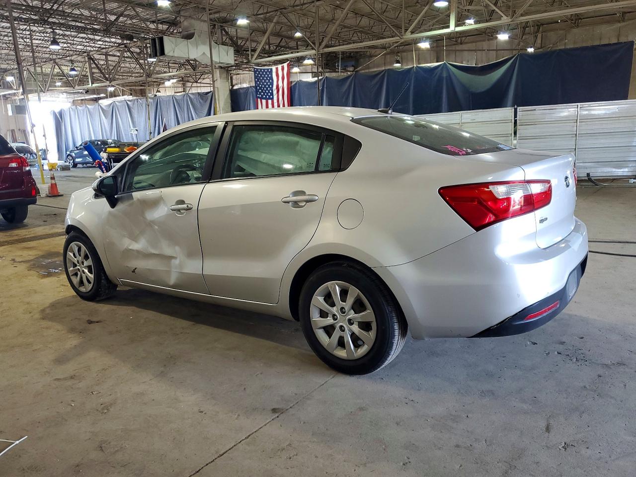 2014 Kia Rio Lx Silver vin: KNADM4A32E6387612