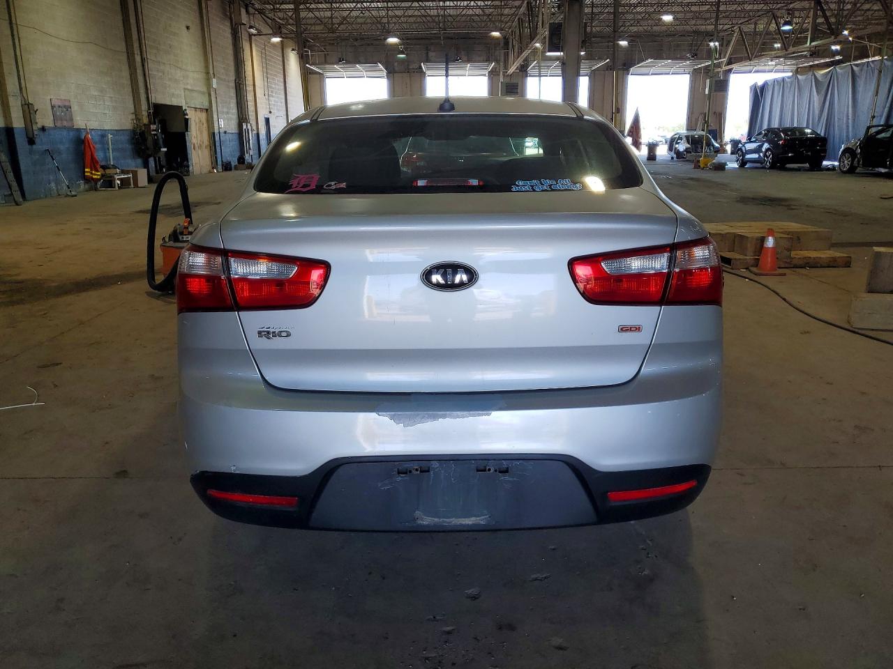 2014 Kia Rio Lx Silver vin: KNADM4A32E6387612