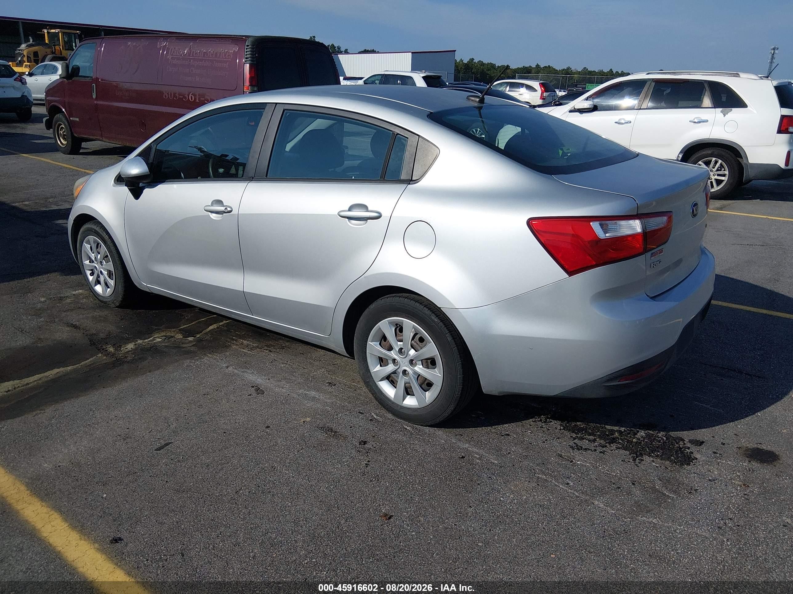 2015 Kia Rio Lx Silver vin: KNADM4A32F6421775