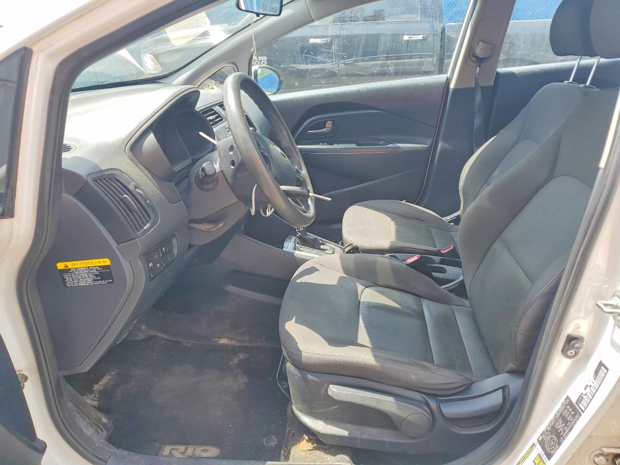 2015 Kia Rio Lx White vin: KNADM4A32F6442867