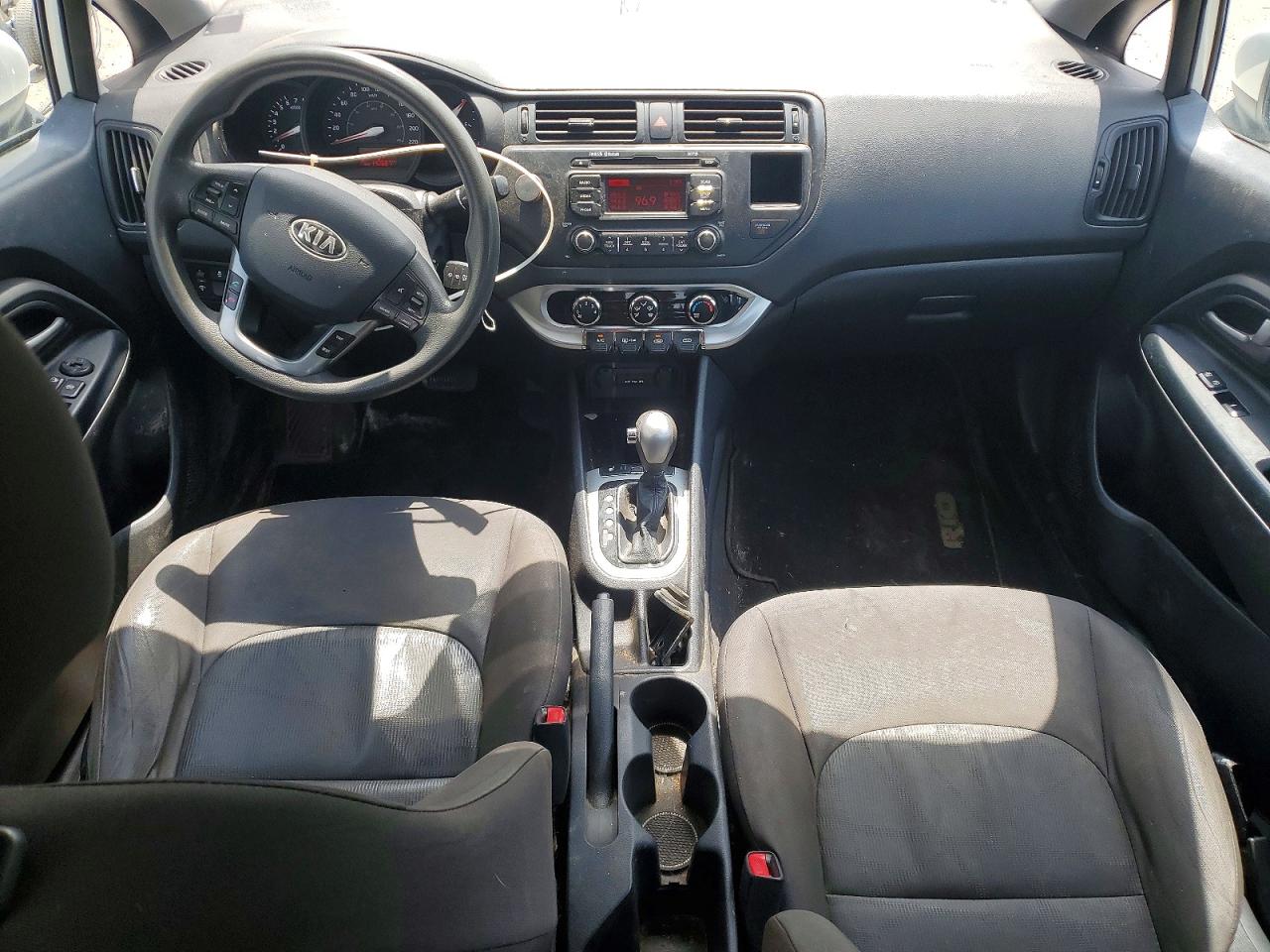 2015 Kia Rio Lx White vin: KNADM4A32F6442867