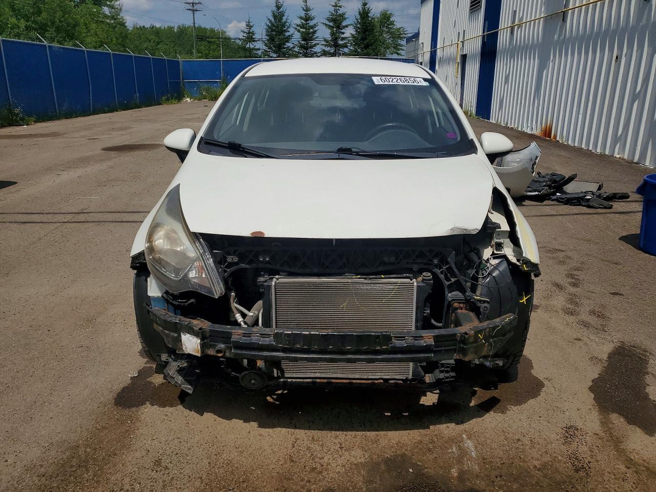 2015 Kia Rio Lx White vin: KNADM4A32F6442867
