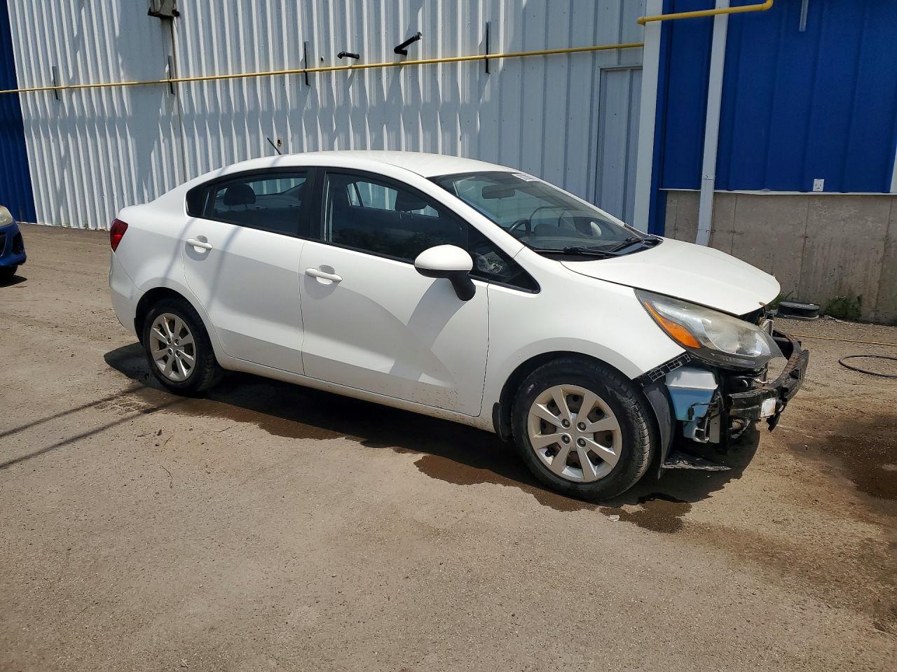 2015 Kia Rio Lx White vin: KNADM4A32F6442867