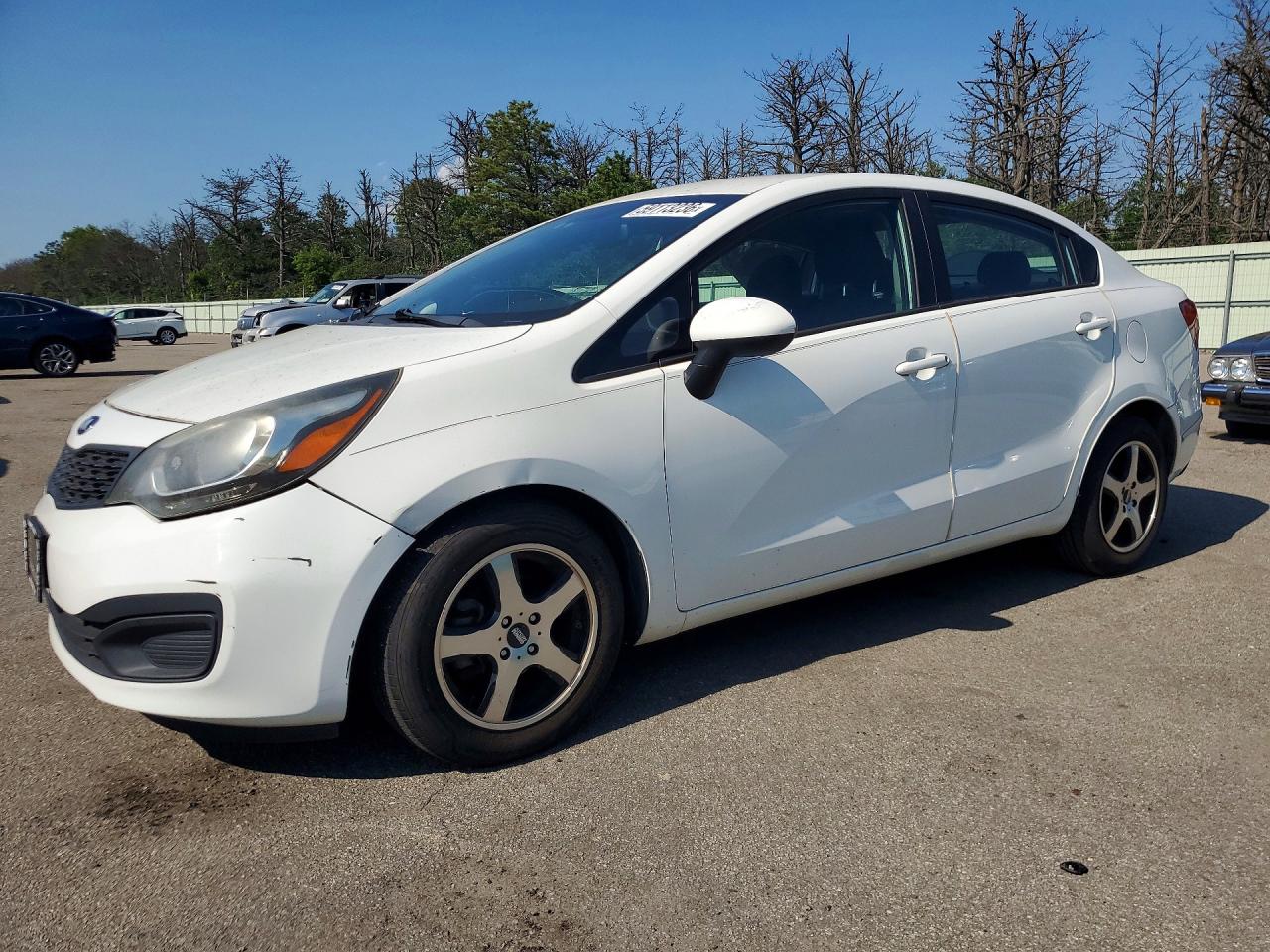 2015 Kia Rio Lx White vin: KNADM4A32F6443193