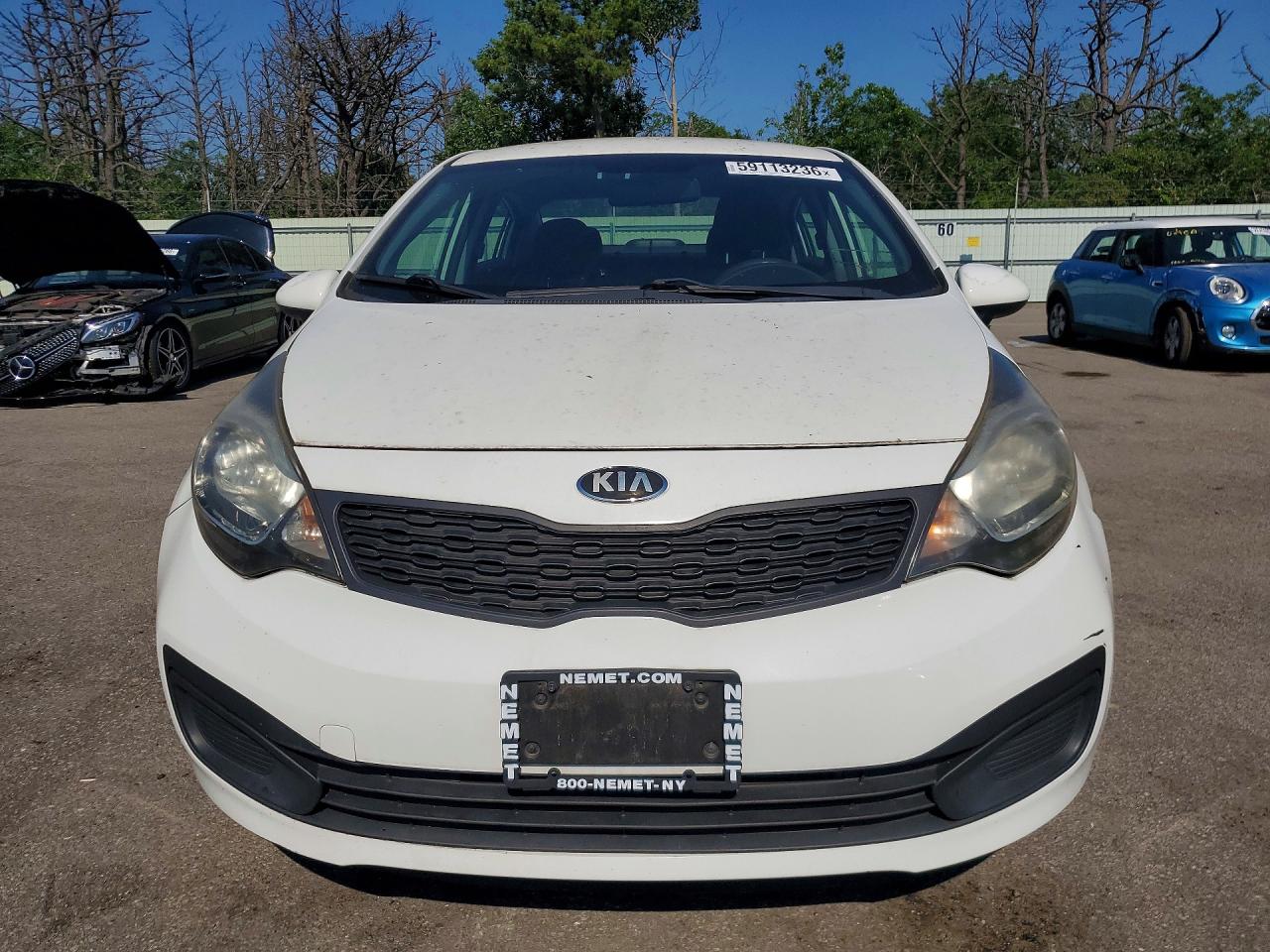 2015 Kia Rio Lx White vin: KNADM4A32F6443193