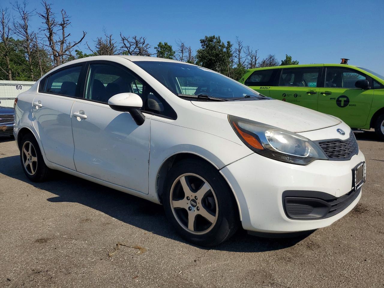 2015 Kia Rio Lx White vin: KNADM4A32F6443193