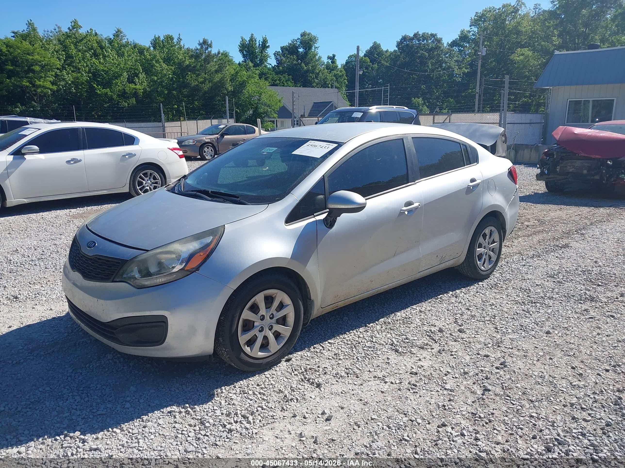2015 Kia Rio Lx Gray vin: KNADM4A32F6451410